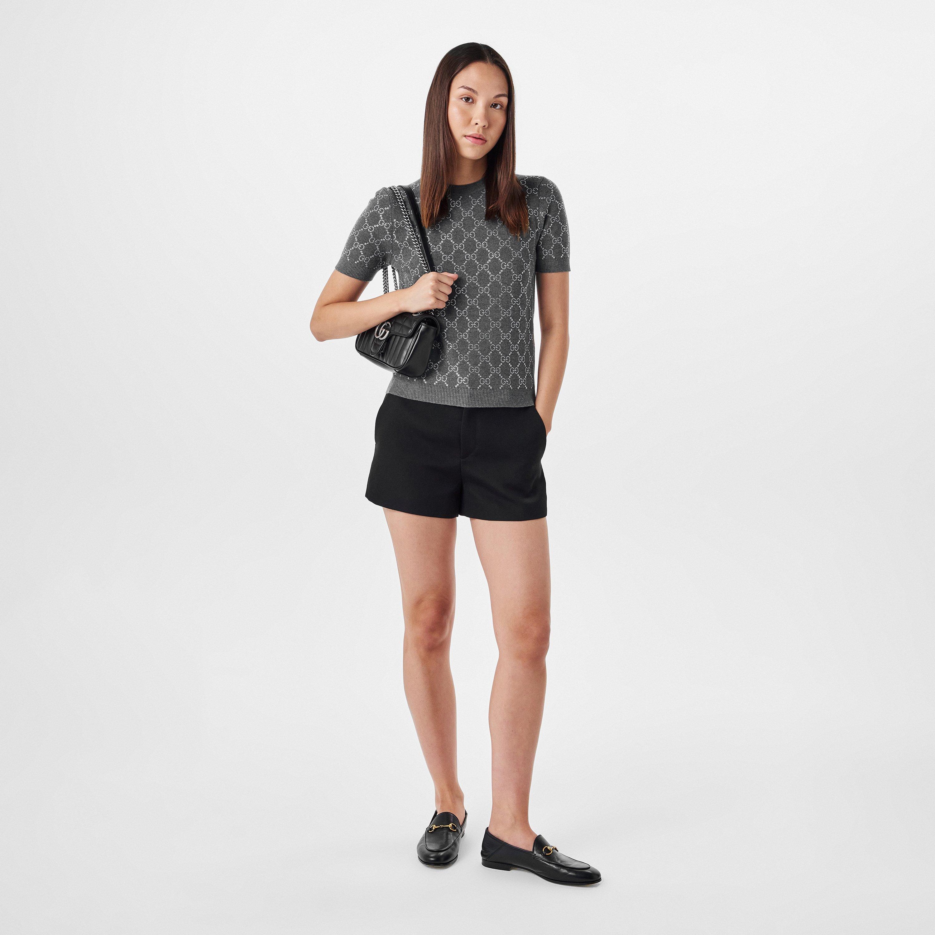 Medium Grey - Gucci - Monogram Crew Neck Jumper Top - 6