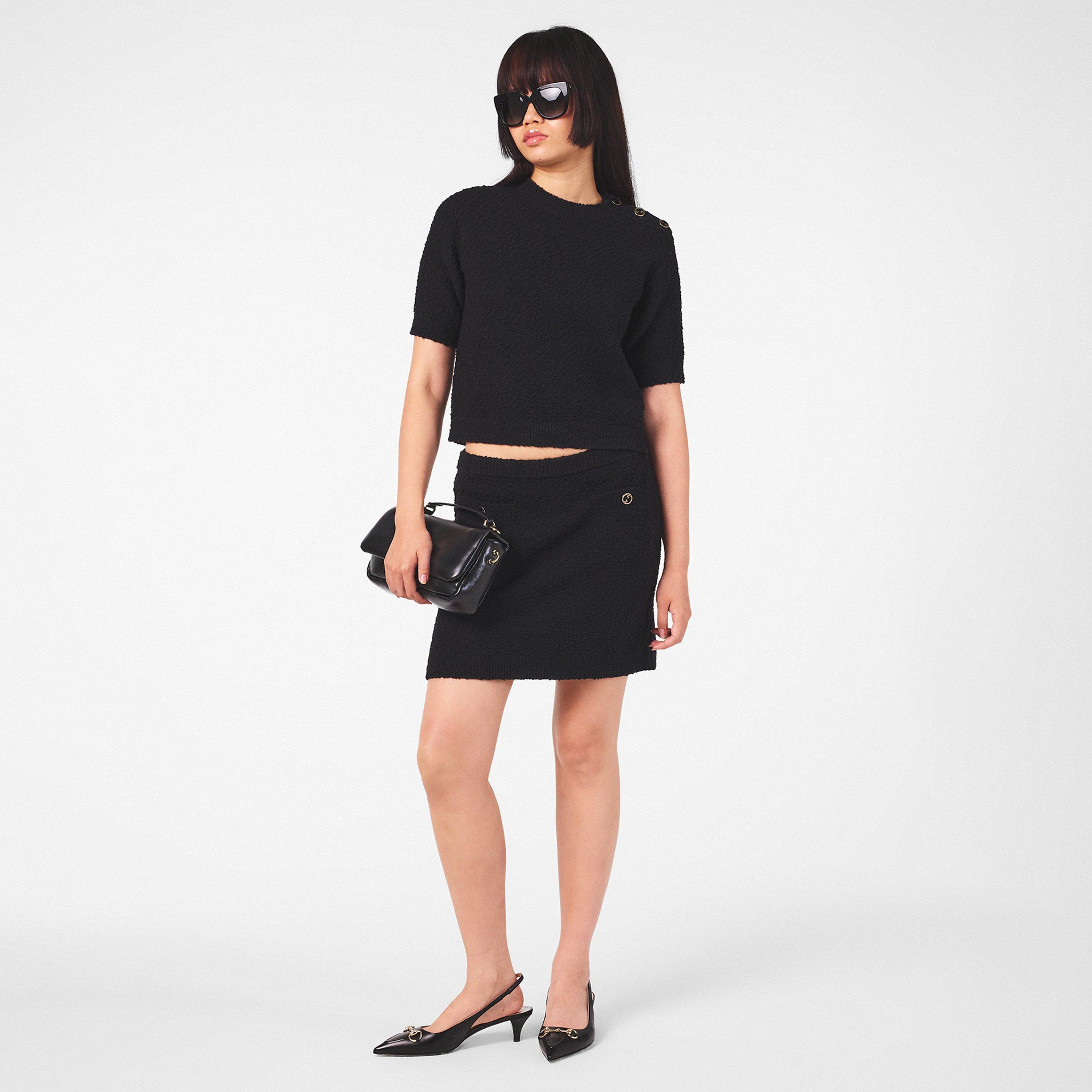 Black - Gucci - Women's Plain Wool Crew Sweater - 6