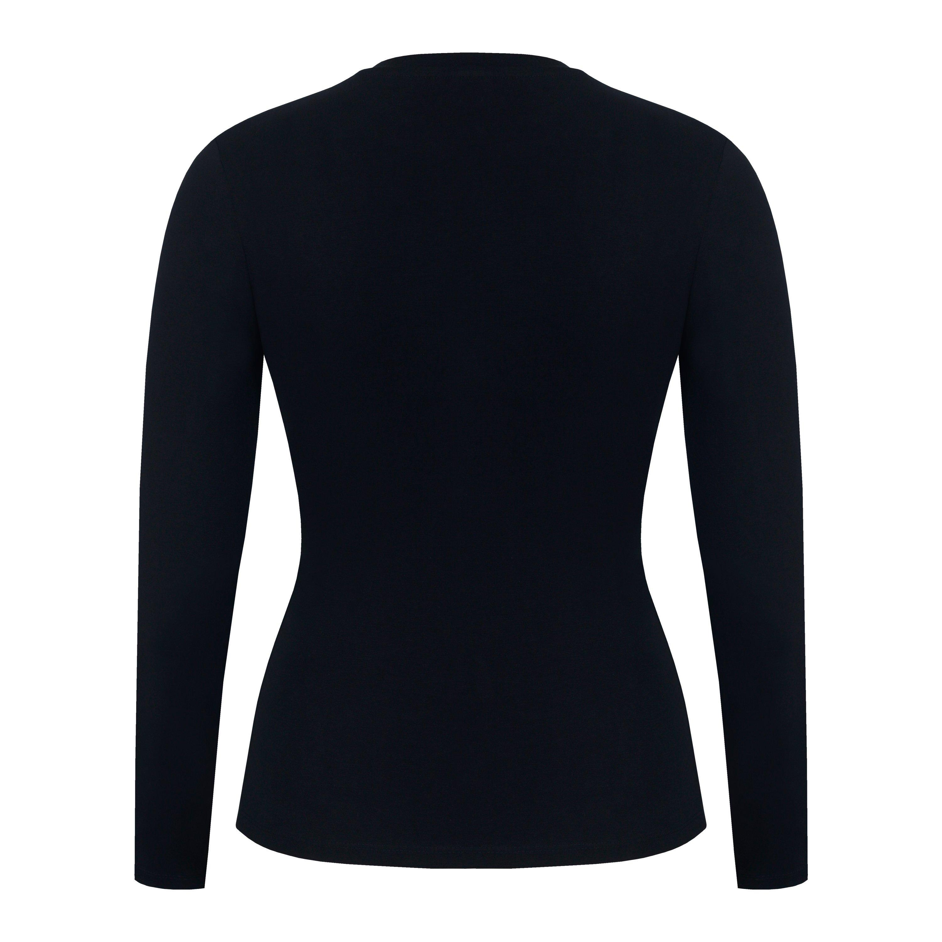 Black - Slazenger - Slaz Essentials Slim Fit Long-Sleeve T-Shirt - 2