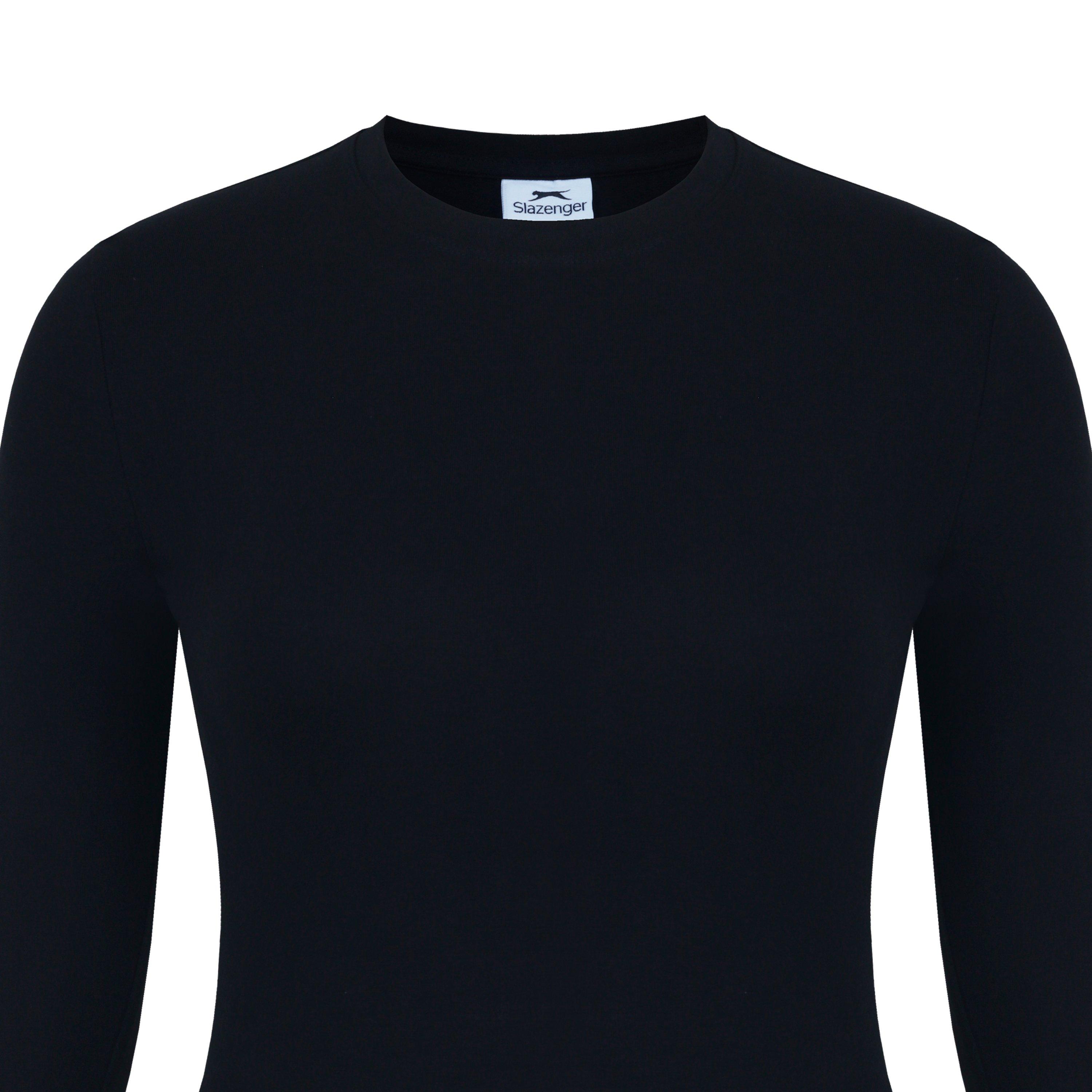 Black - Slazenger - Slaz Essentials Slim Fit Long-Sleeve T-Shirt - 4