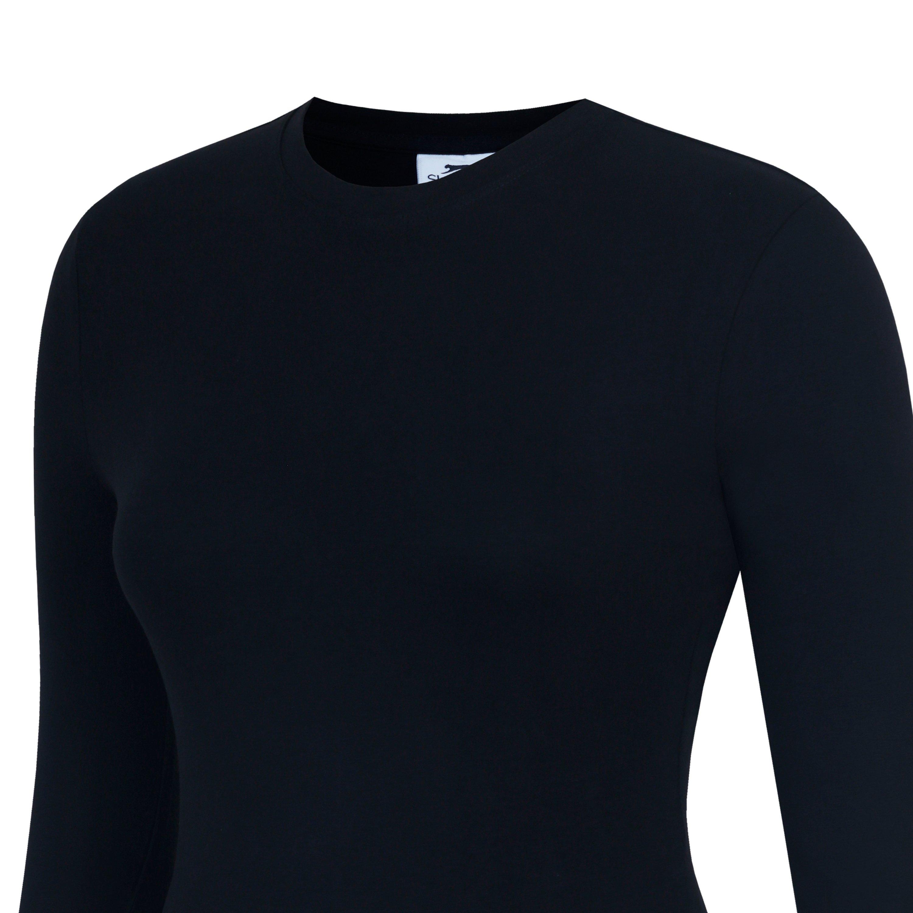 Black - Slazenger - Slaz Essentials Slim Fit Long-Sleeve T-Shirt - 5