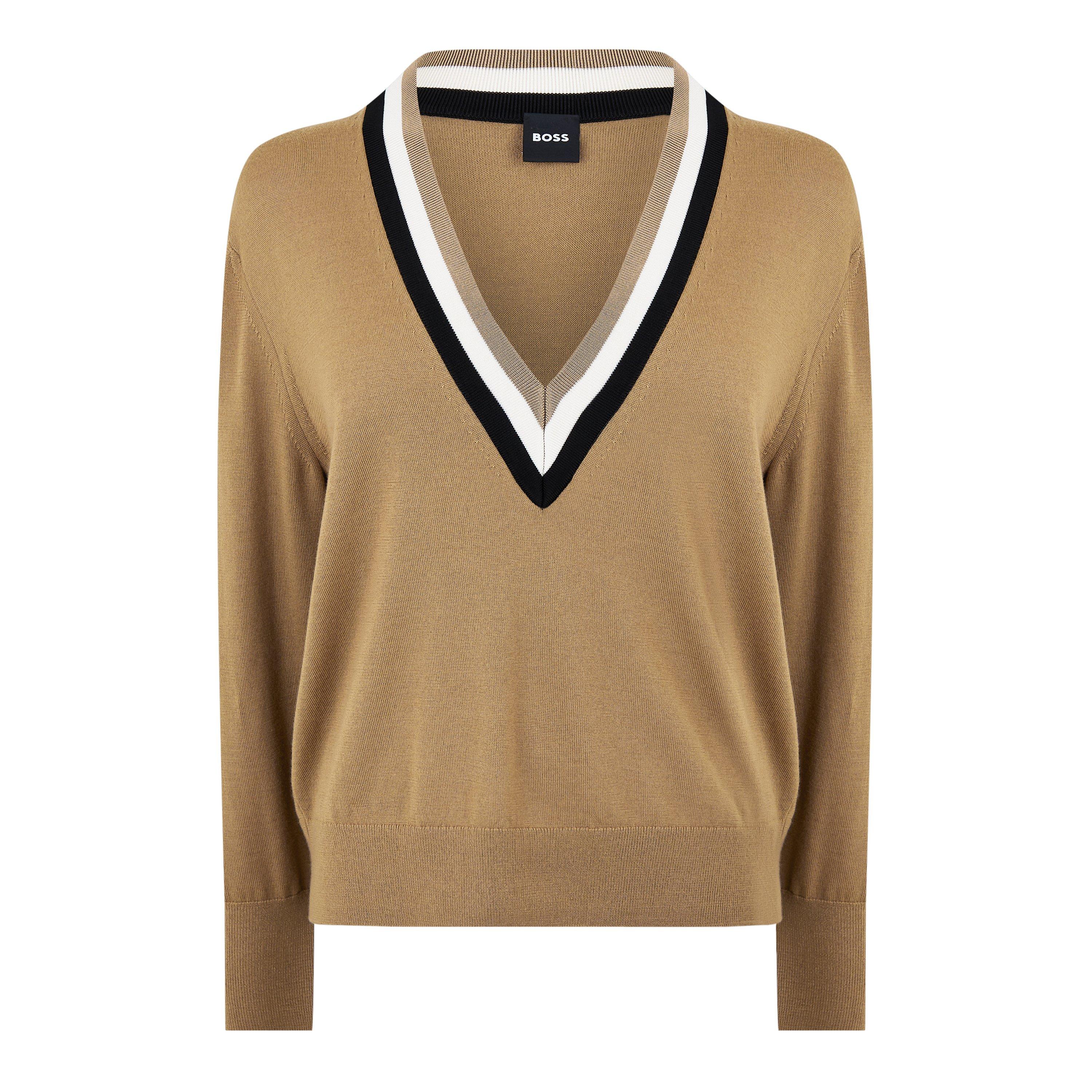 Camel - Boss - Women's Felipina VN Knitted Jumper - 1