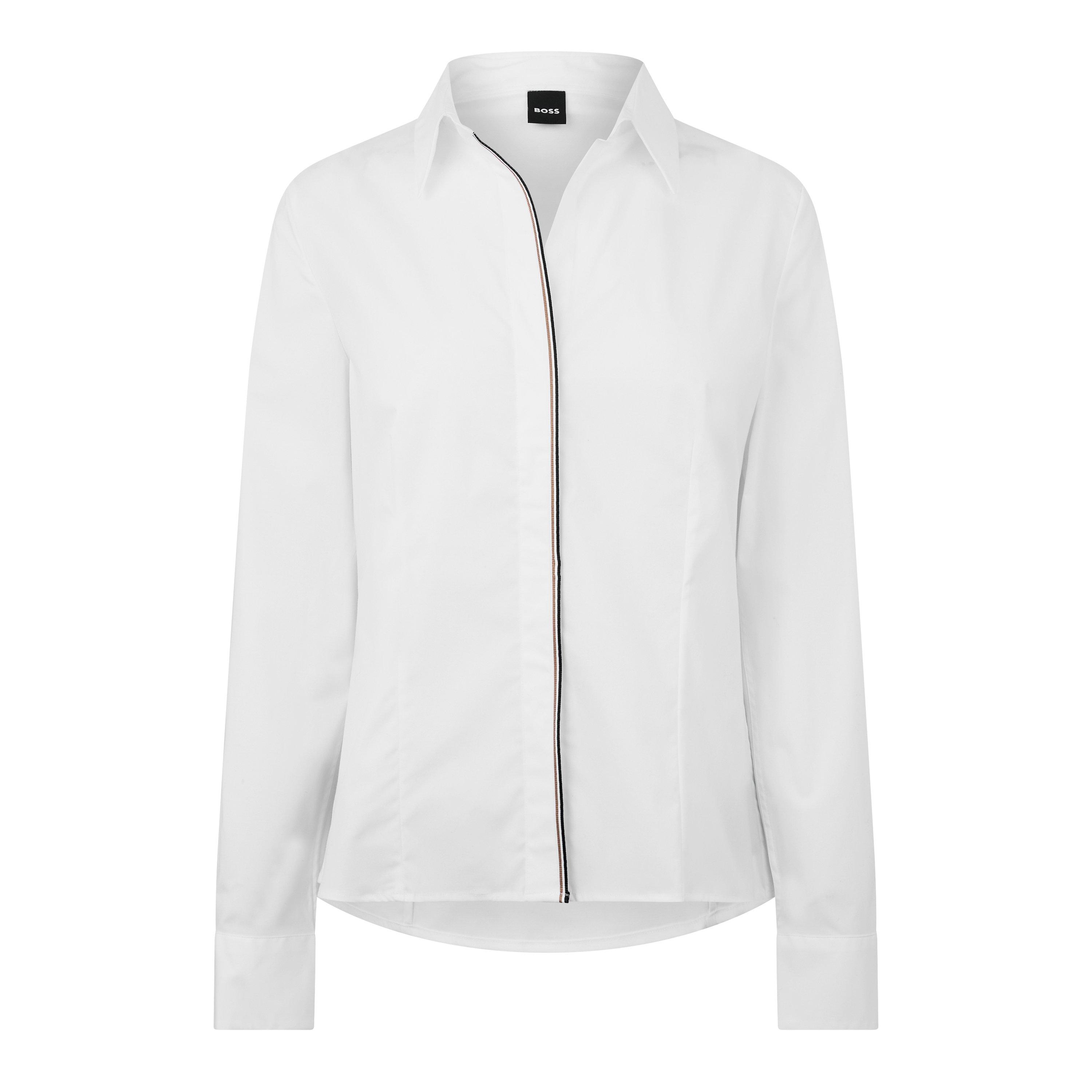 White - Boss - Women's Bierdie Tailored Fit Shirt - 7