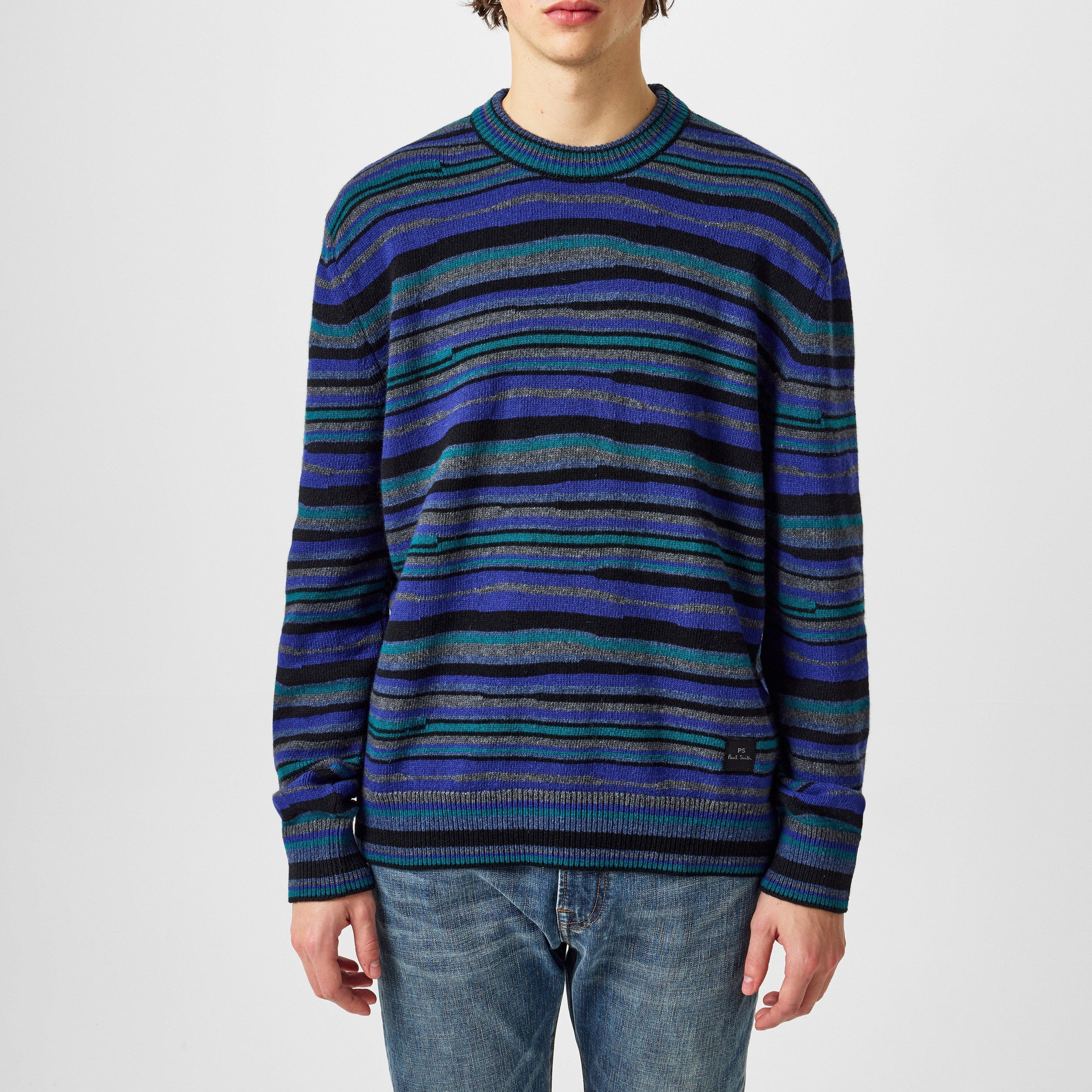 Blue 47 - PS Paul Smith - Striped Knit Jumper - 2
