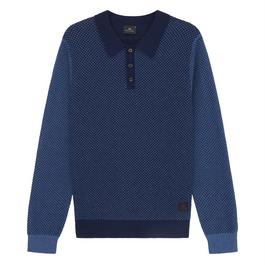 PS Paul Smith Long Sleeve Knit Polo Shirt