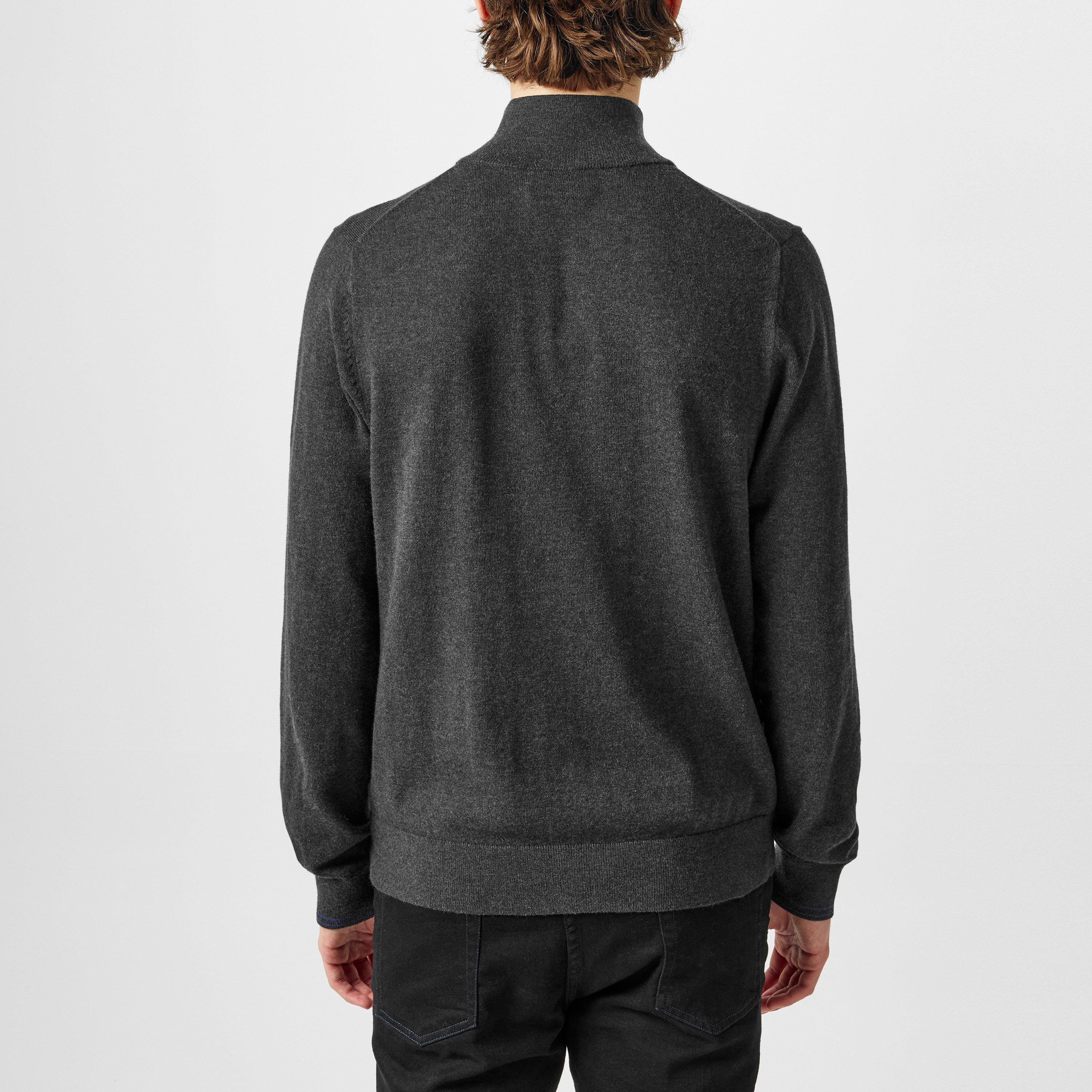 Grey 78 - PS Paul Smith - Zebra Logo 1/4 Zip Sweater - 4