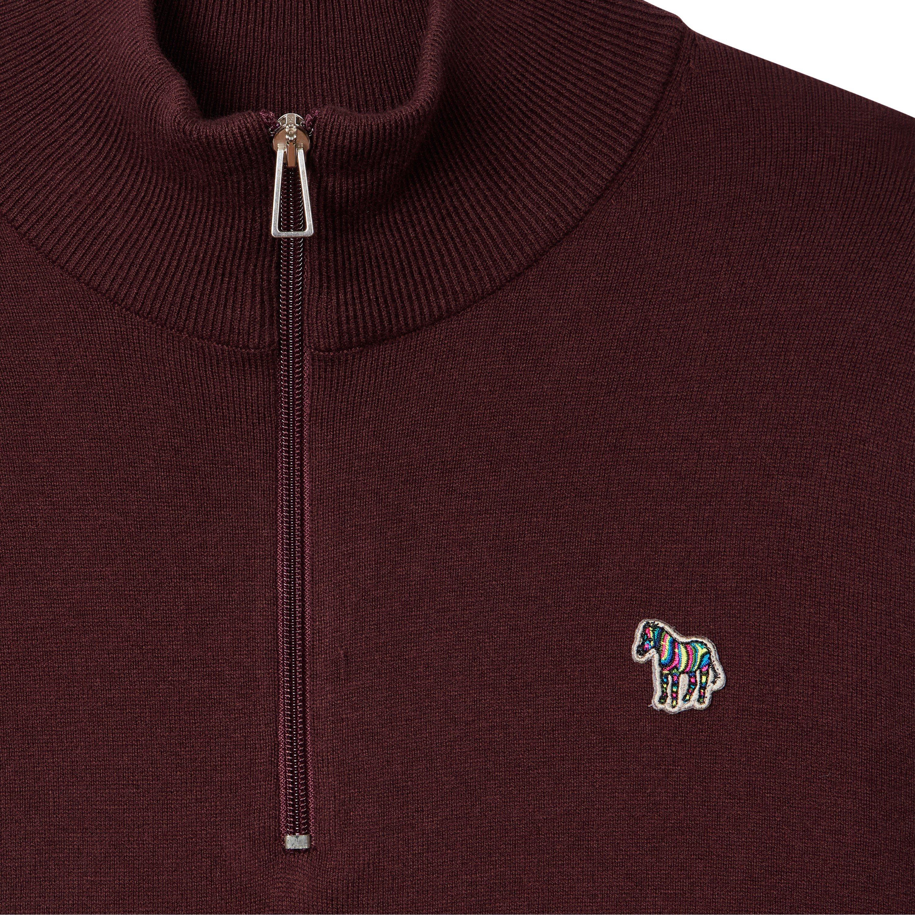 Red 29 - PS Paul Smith - Zebra Logo 1/4 Zip Sweater - 2