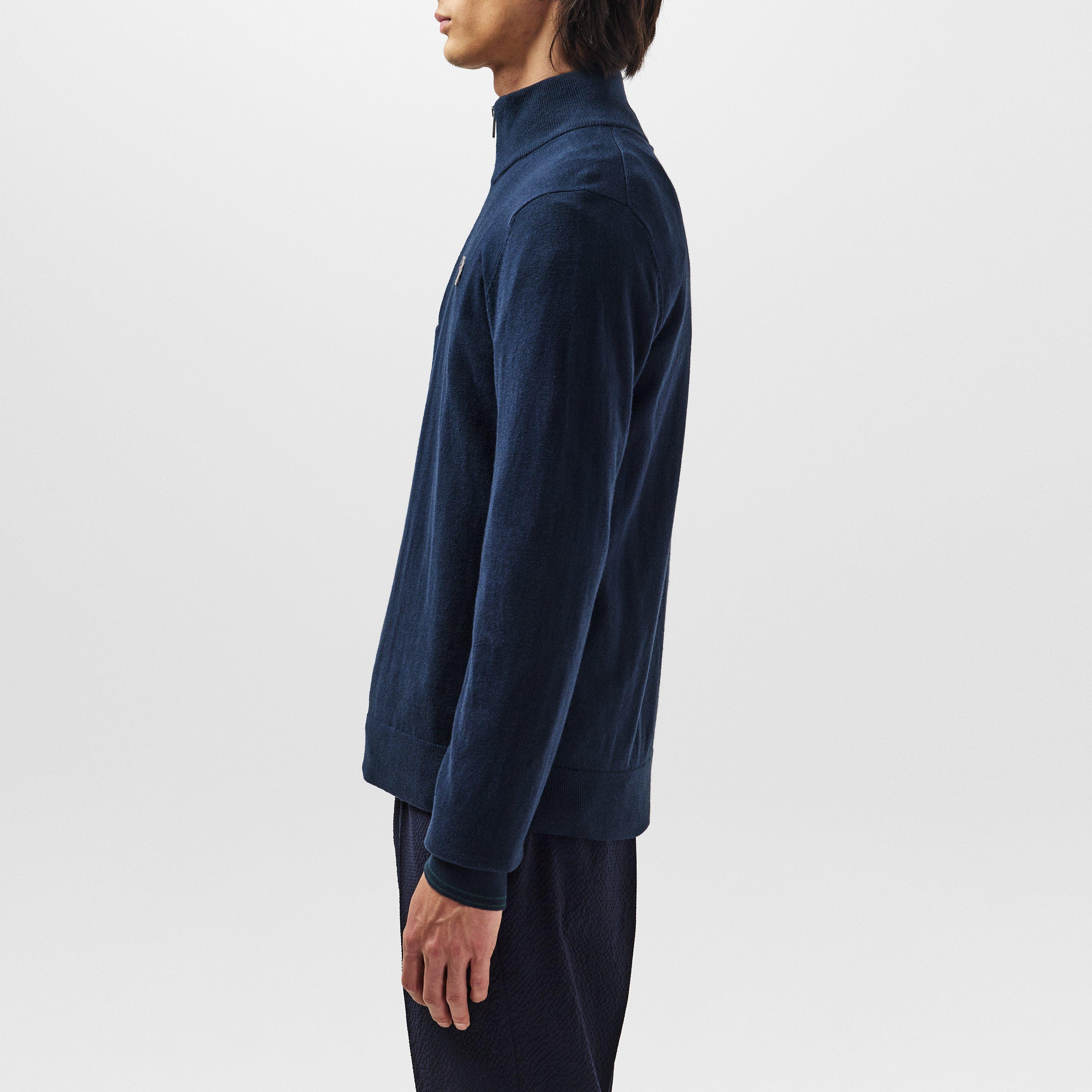 Blue 49 - PS Paul Smith - Zebra Logo 1/4 Zip Sweater - 5