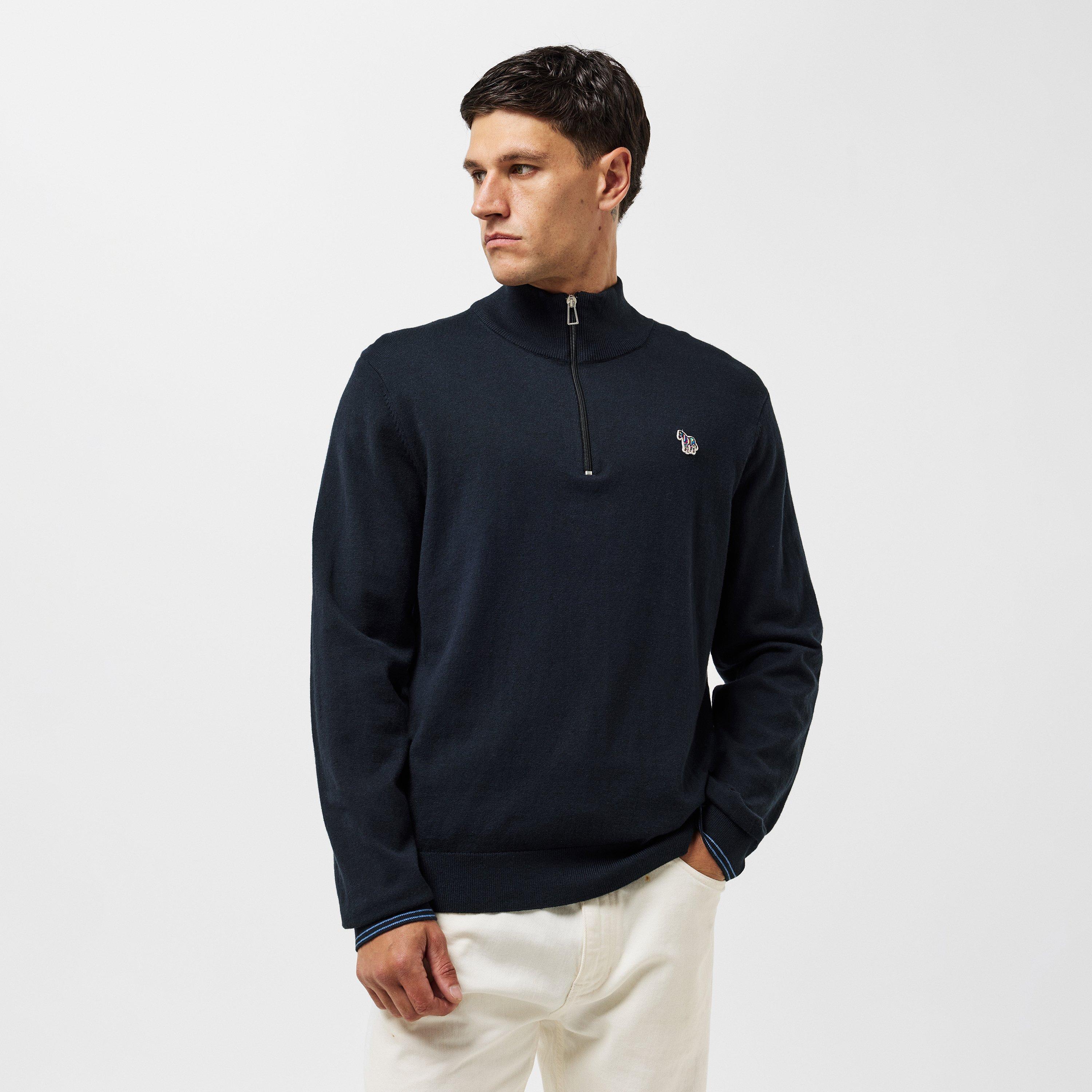 Black 79 - PS Paul Smith - Zebra Logo 1/4 Zip Sweater - 3