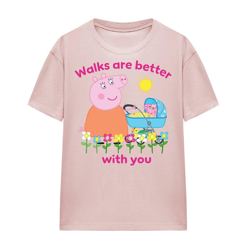 Pink - Hasbro - Peppa Pig - Mummy Pig Evie Walks With You T-Shirt - 4