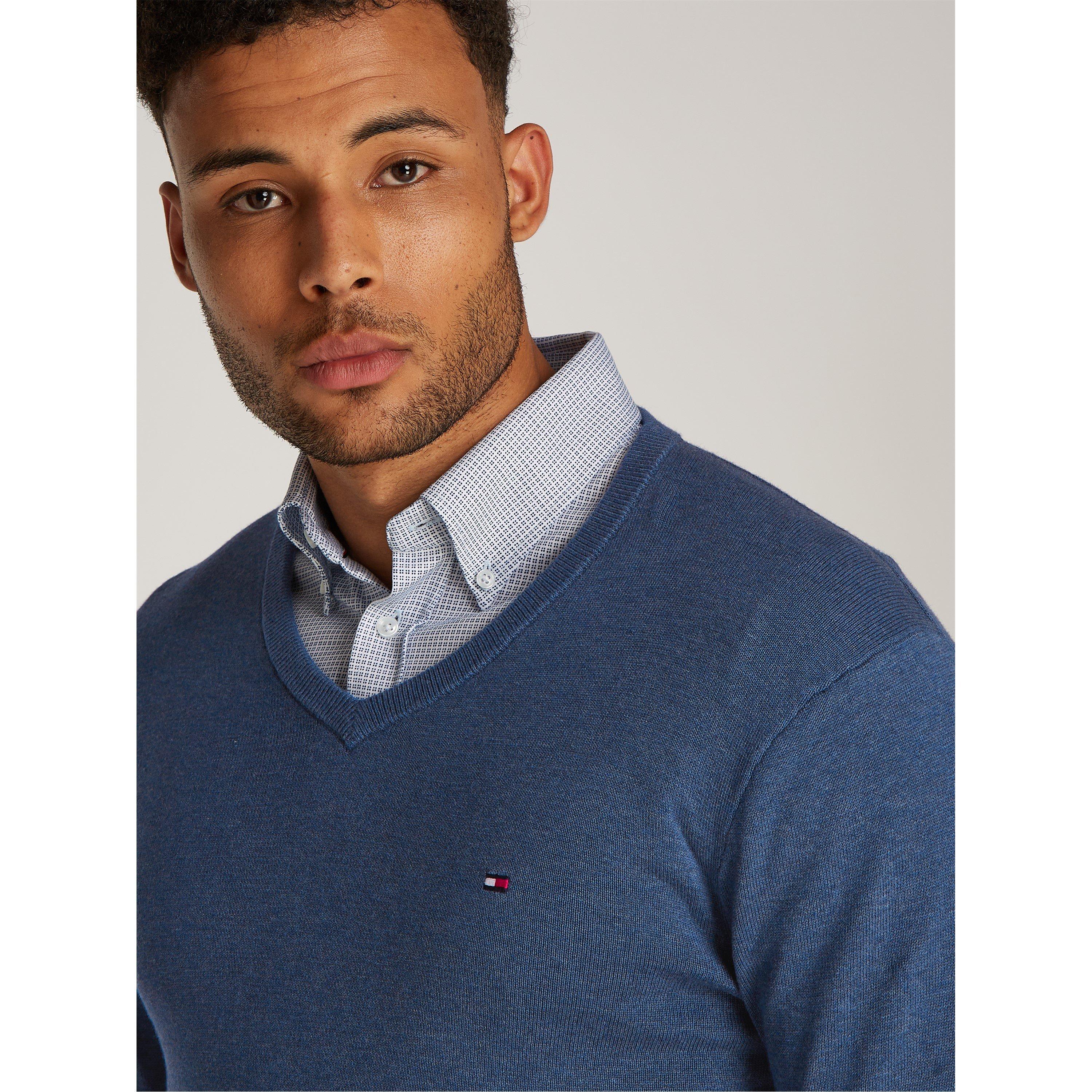 Tommy Hilfiger V-Neck Pullover sweater - Aegean Sea - S