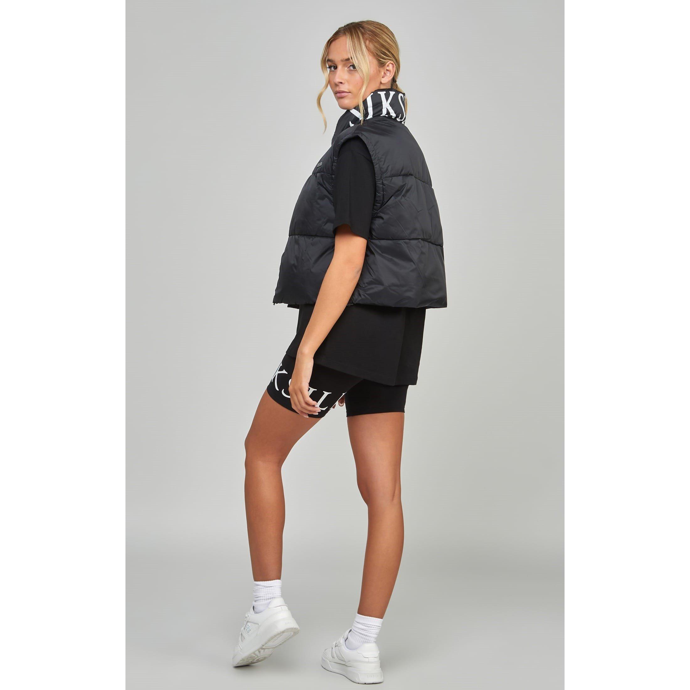 Black - SikSilk - Cropped Gilet - 4