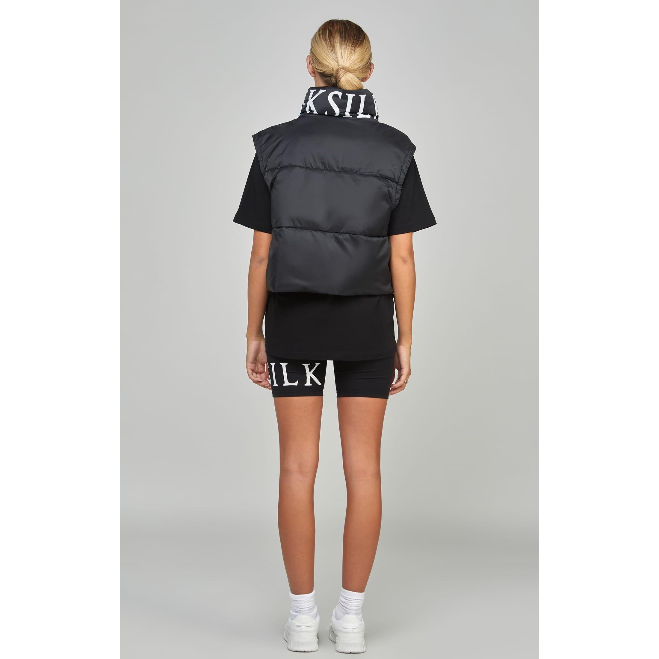 Black - SikSilk - Cropped Gilet - 5