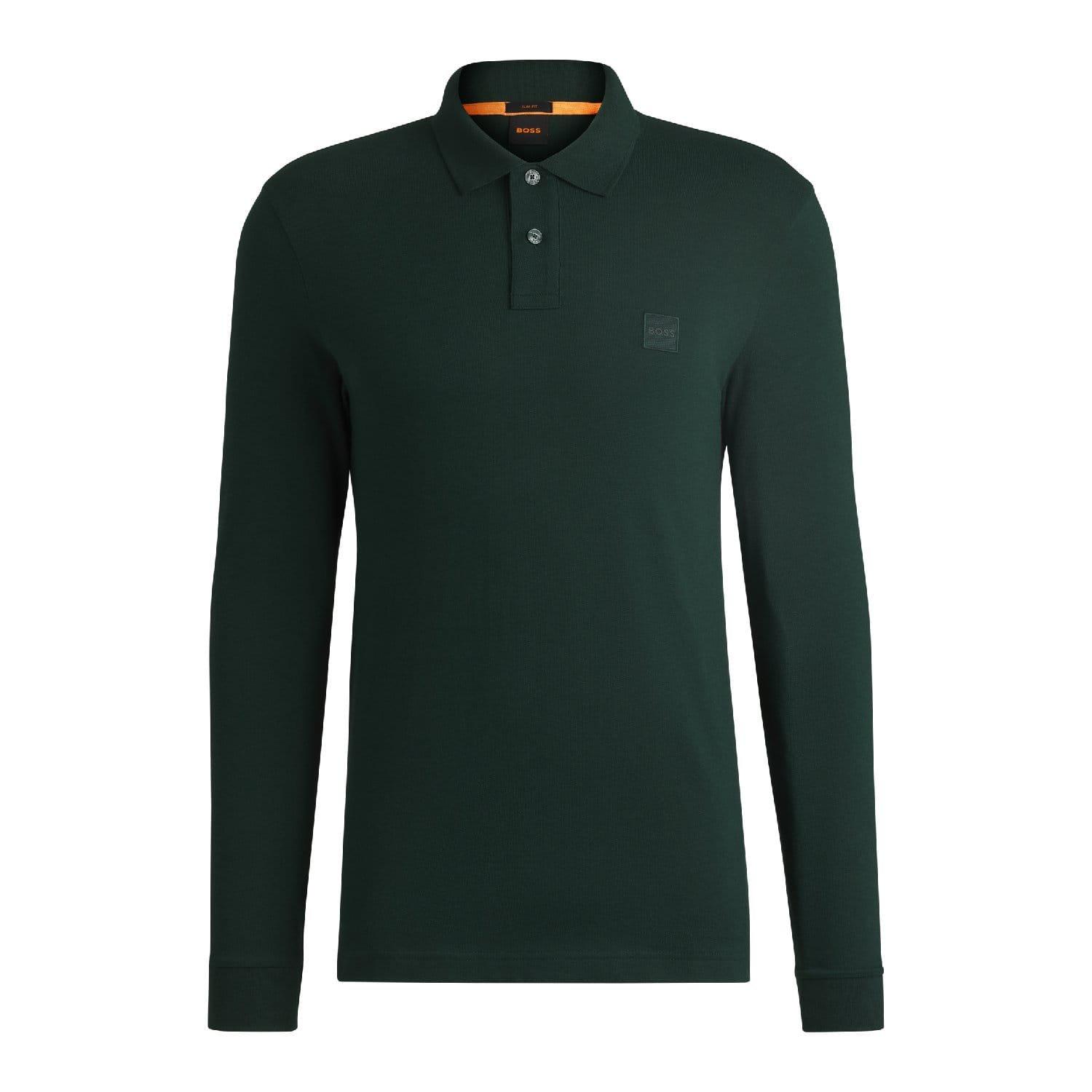 Green - Boss - Passerby Long Sleeve Polo Shirt - 3