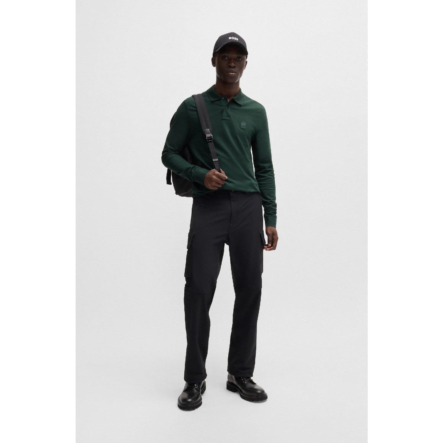 Green - Boss - Passerby Long Sleeve Polo Shirt - 5