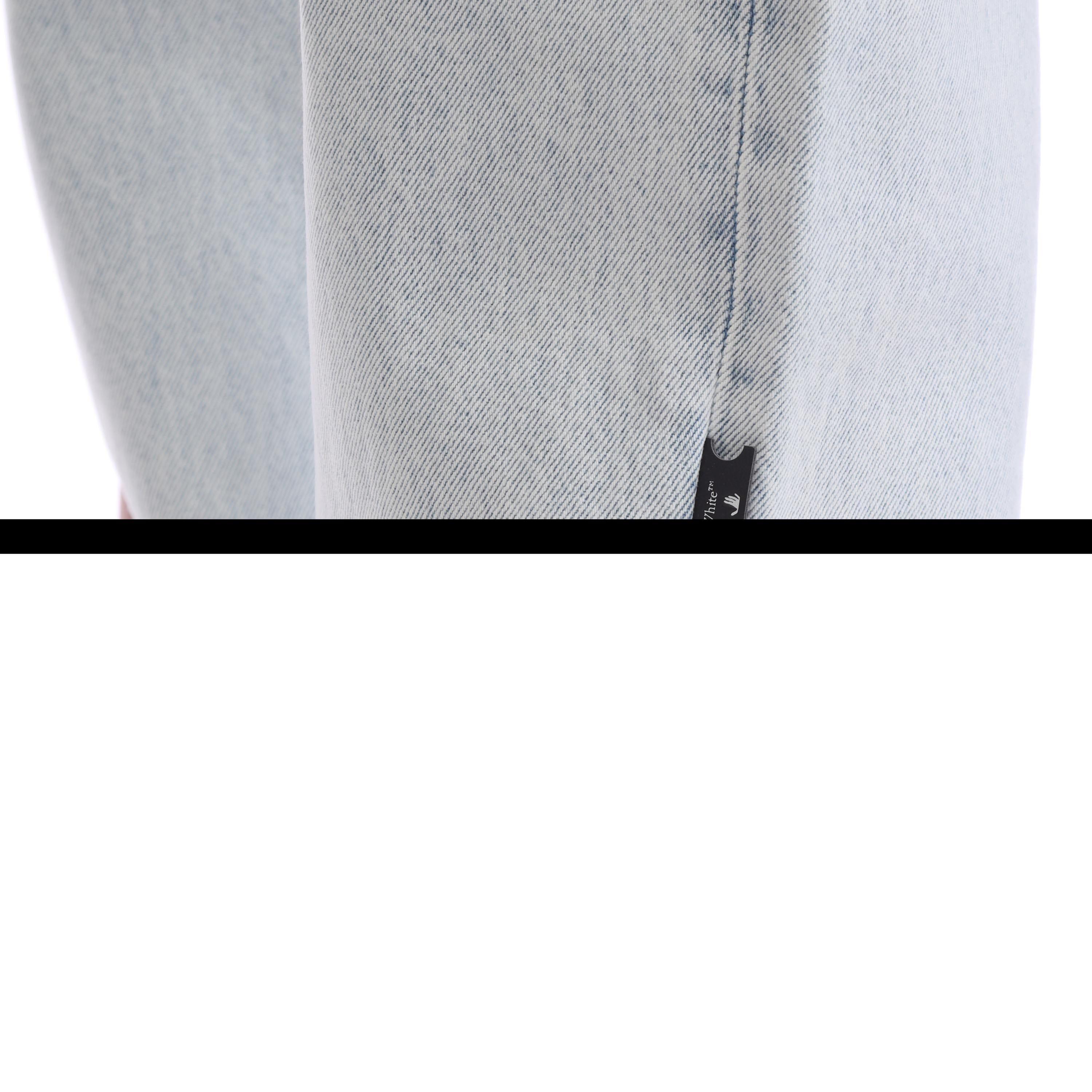 Light Blue - Off White - Meteor Cool Baggy Jeans - 3