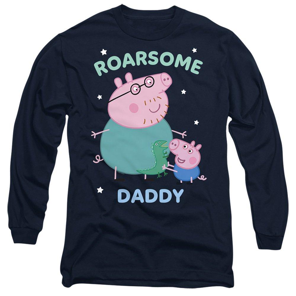 Navy - Hasbro - Peppa Pig Roarsome Daddy Pig Long Sleeve T Shirt - 1