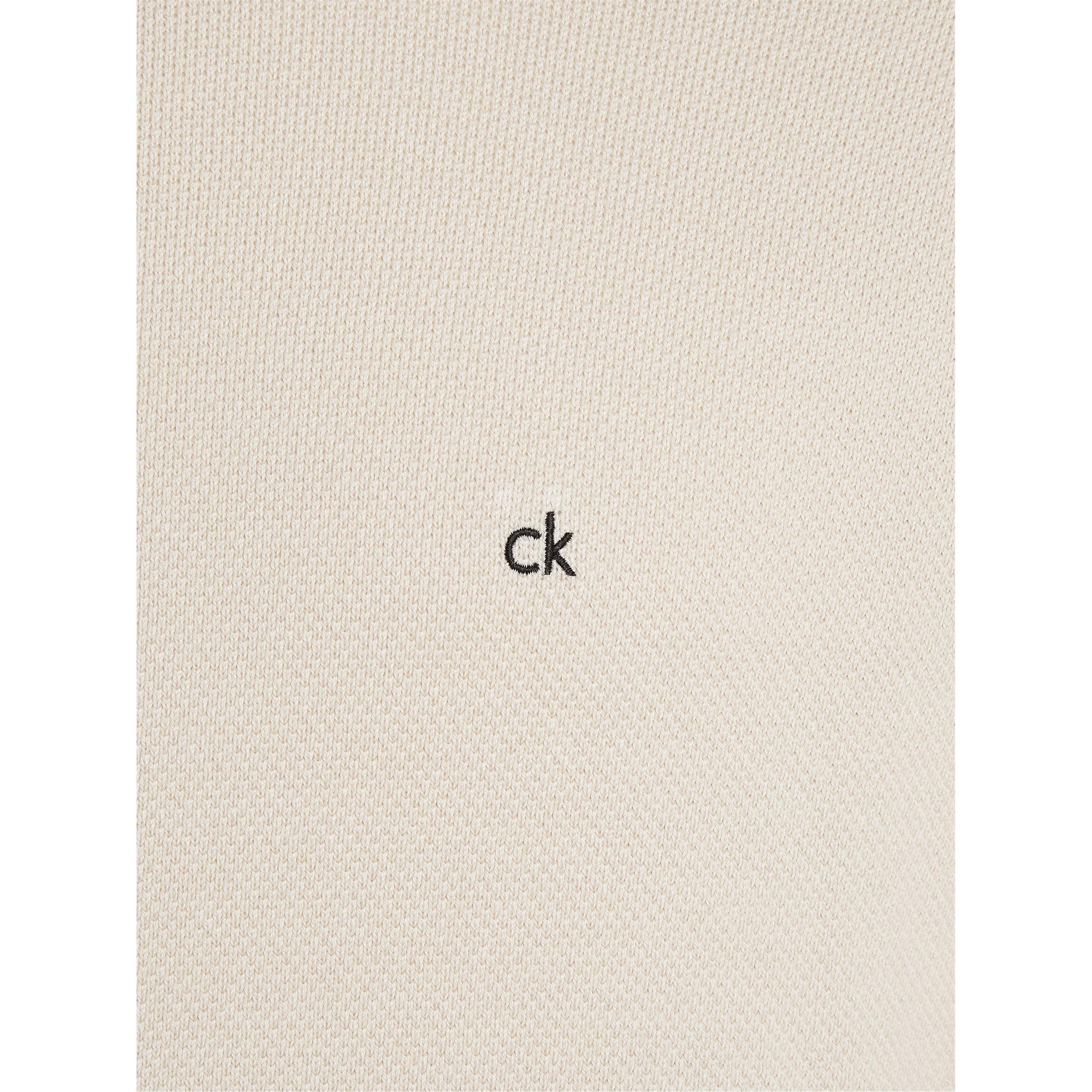 Stony Beige - Calvin Klein - MICRO PIQUE STRUCTURE SWEATER - 4