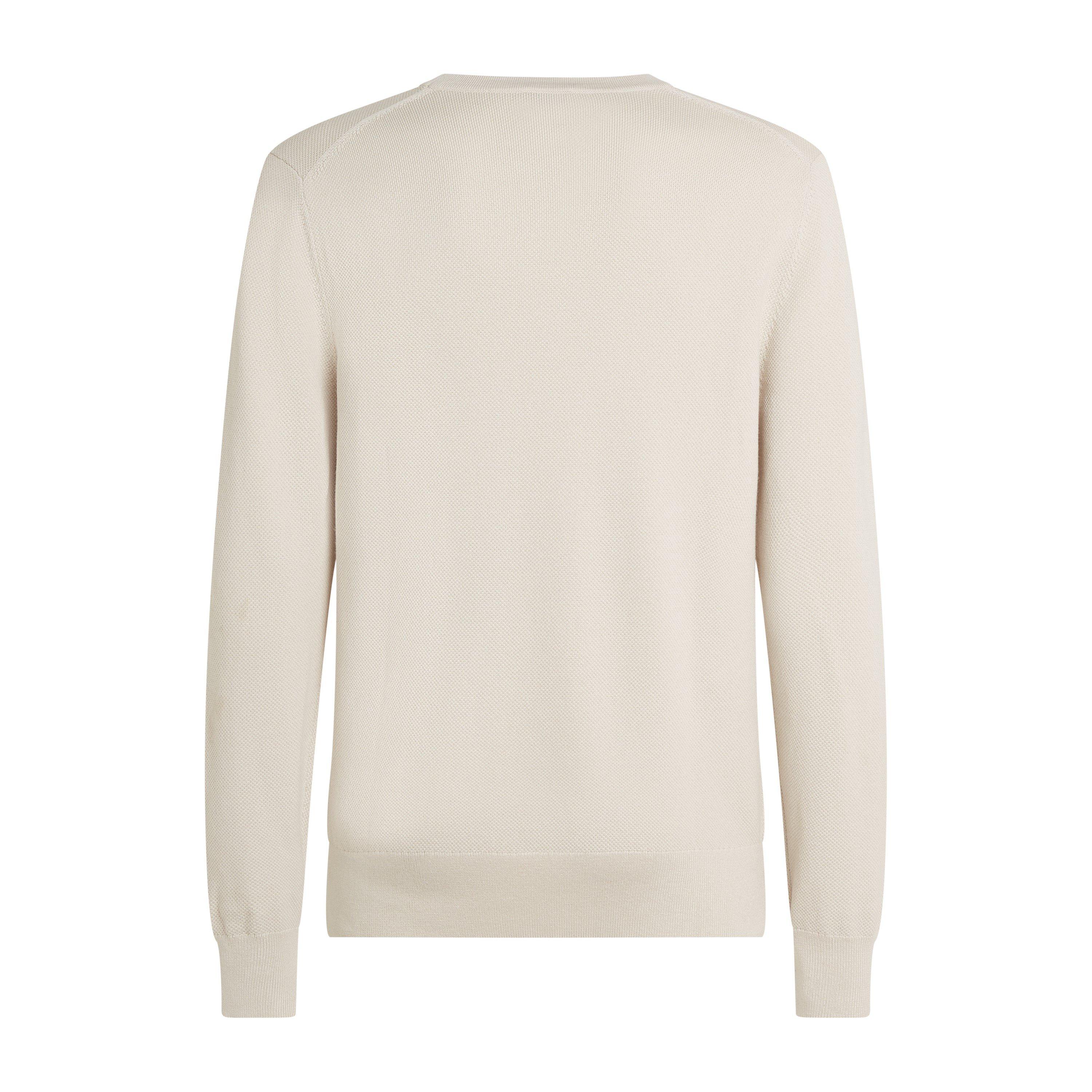 Stony Beige - Calvin Klein - MICRO PIQUE STRUCTURE SWEATER - 6