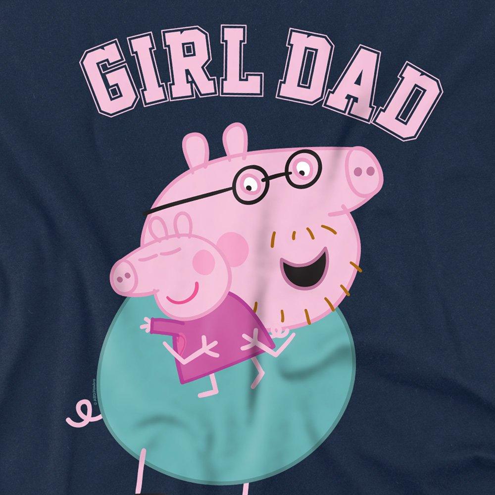 Navy - Hasbro - Peppa Pig Daddy Pig Girl Dad T Shirt Navy - 2