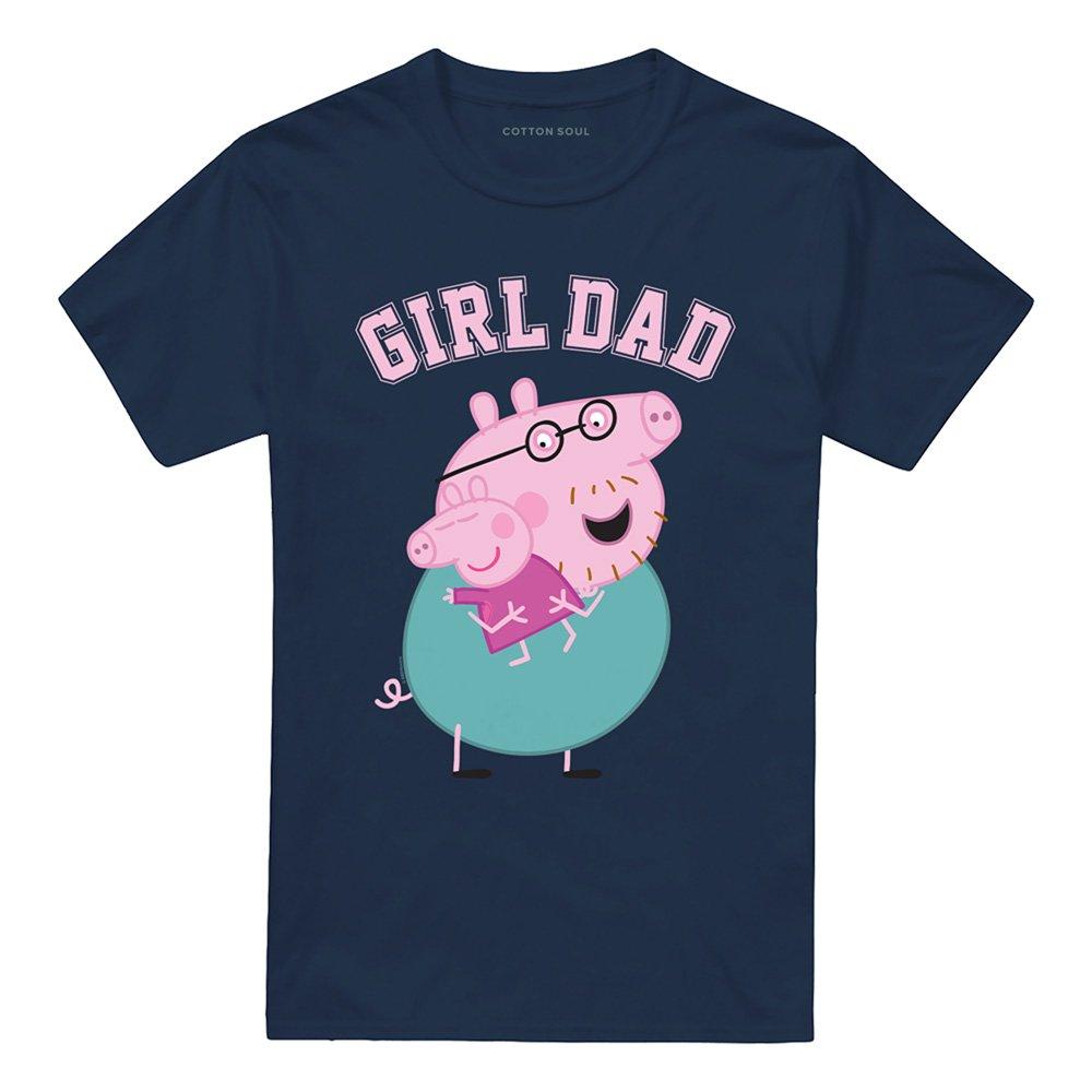 Navy - Hasbro - Peppa Pig Daddy Pig Girl Dad T Shirt Navy - 4