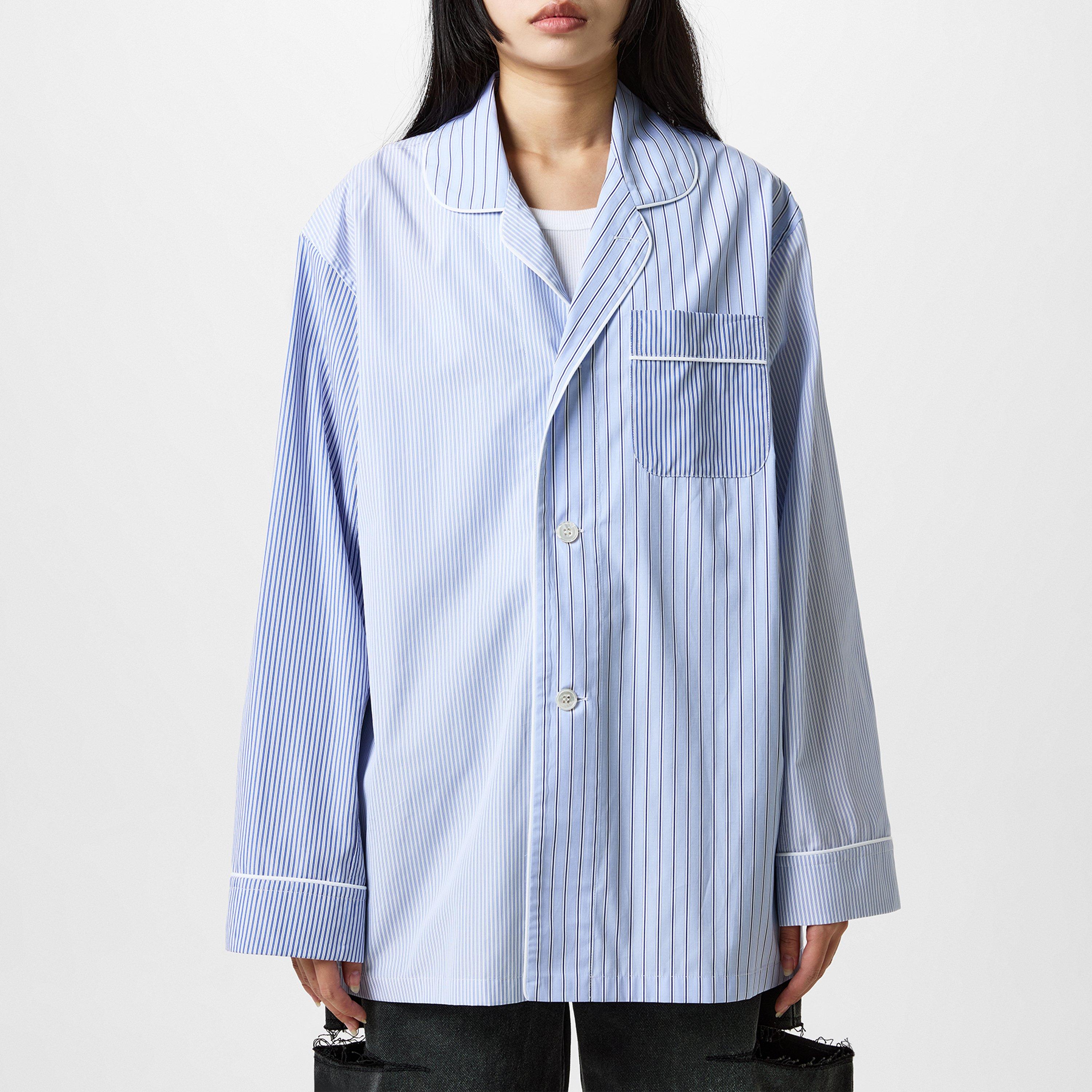 Maison Margiela Striped Shirt - Blue - Size 40 (UK 8)