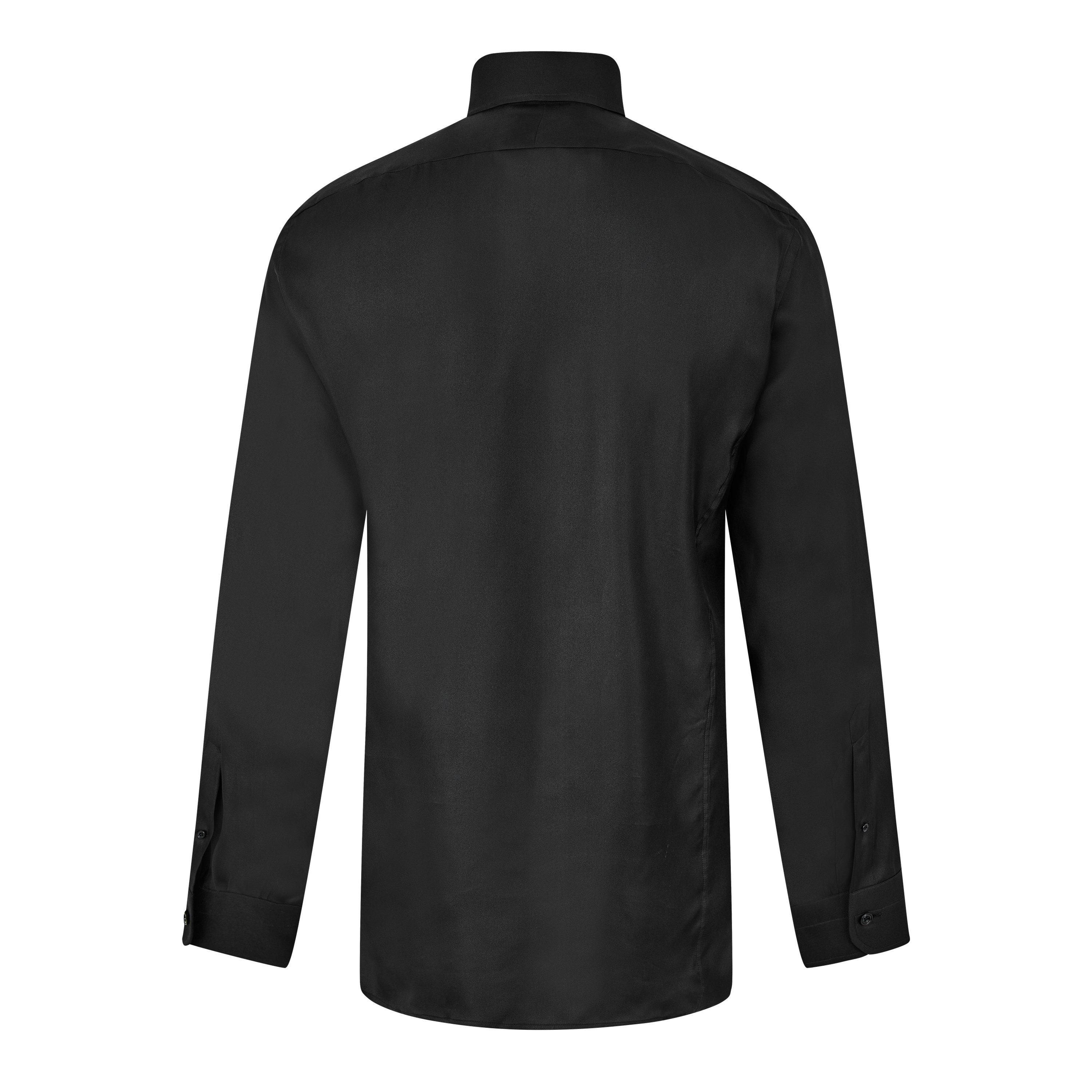 Black - Tom Ford - Men's Twill Long-Sleeve Plain Shirt - 2
