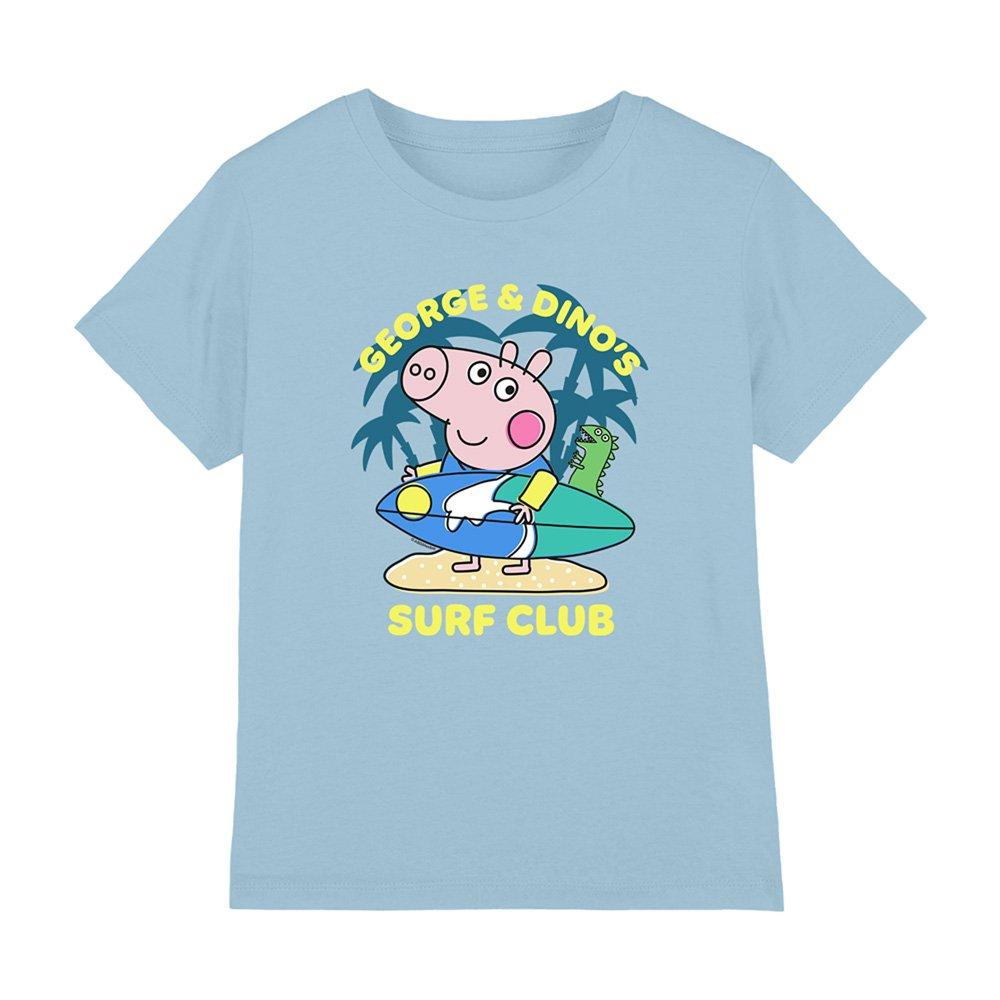 Light Blue - Hasbro - Peppa Pig George And DinoS Surf Club Kids T-Shirt - 1