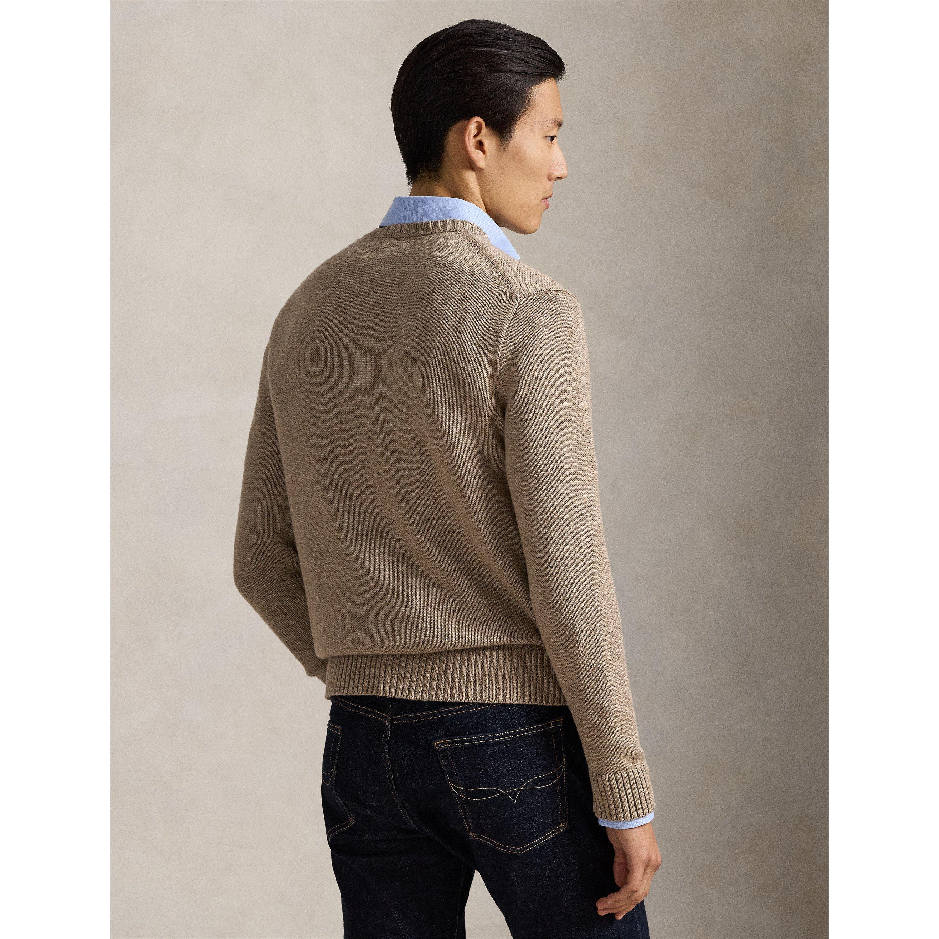 Bronze Melange - Polo Ralph Lauren - Crew Neck Knit Sweater - 3