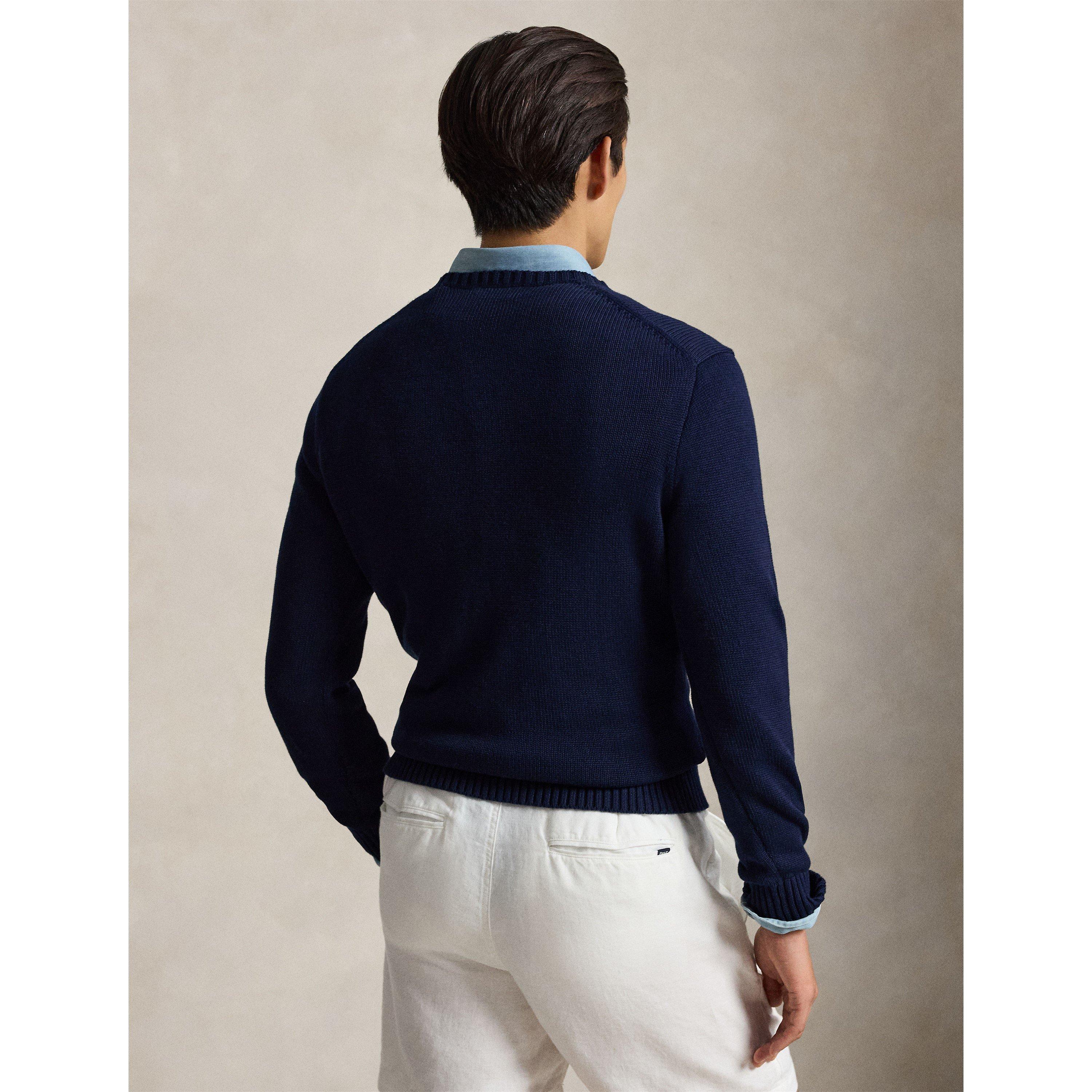 Hunter Navy - Polo Ralph Lauren - Crew Neck Knit Sweater - 3
