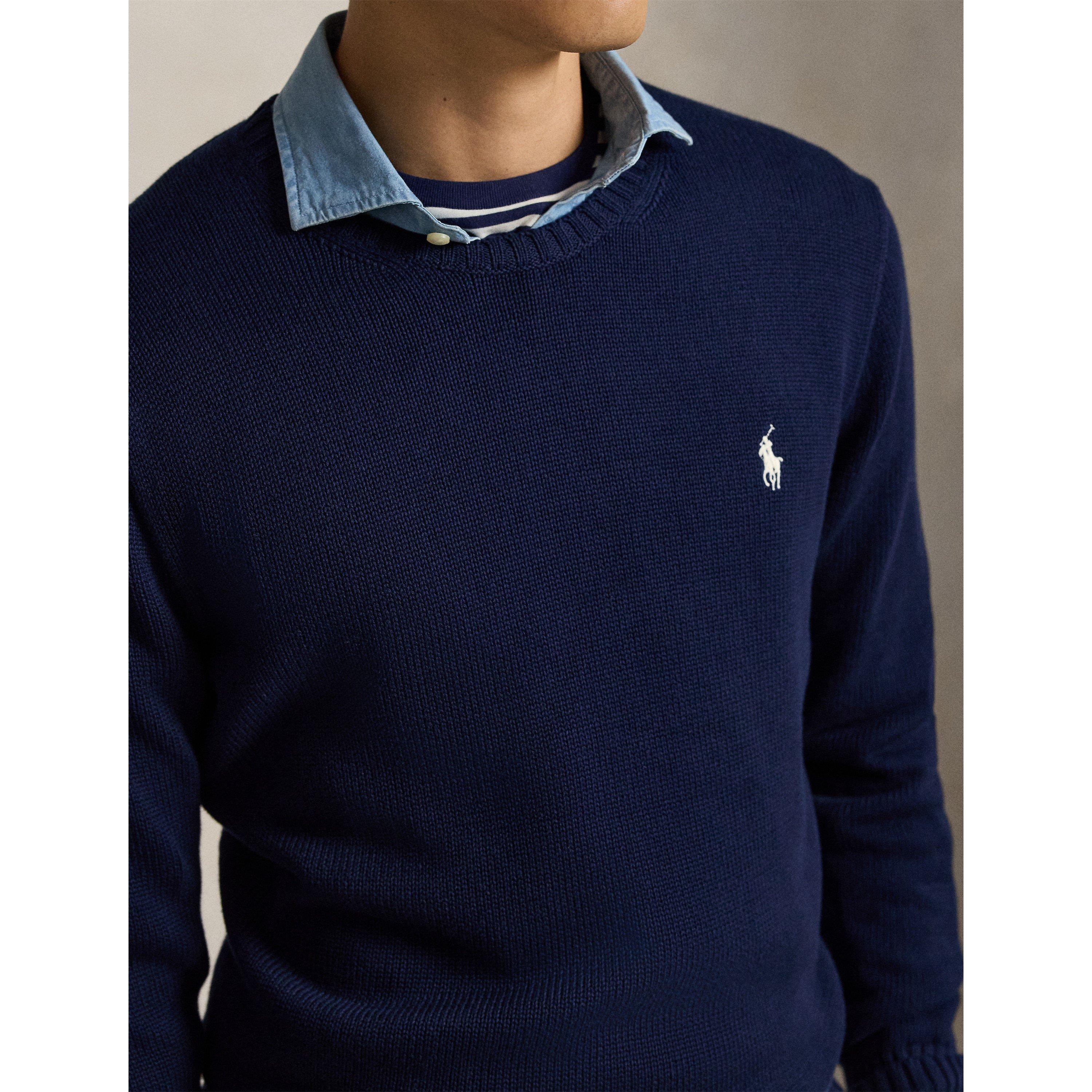 Hunter Navy - Polo Ralph Lauren - Crew Neck Knit Sweater - 4