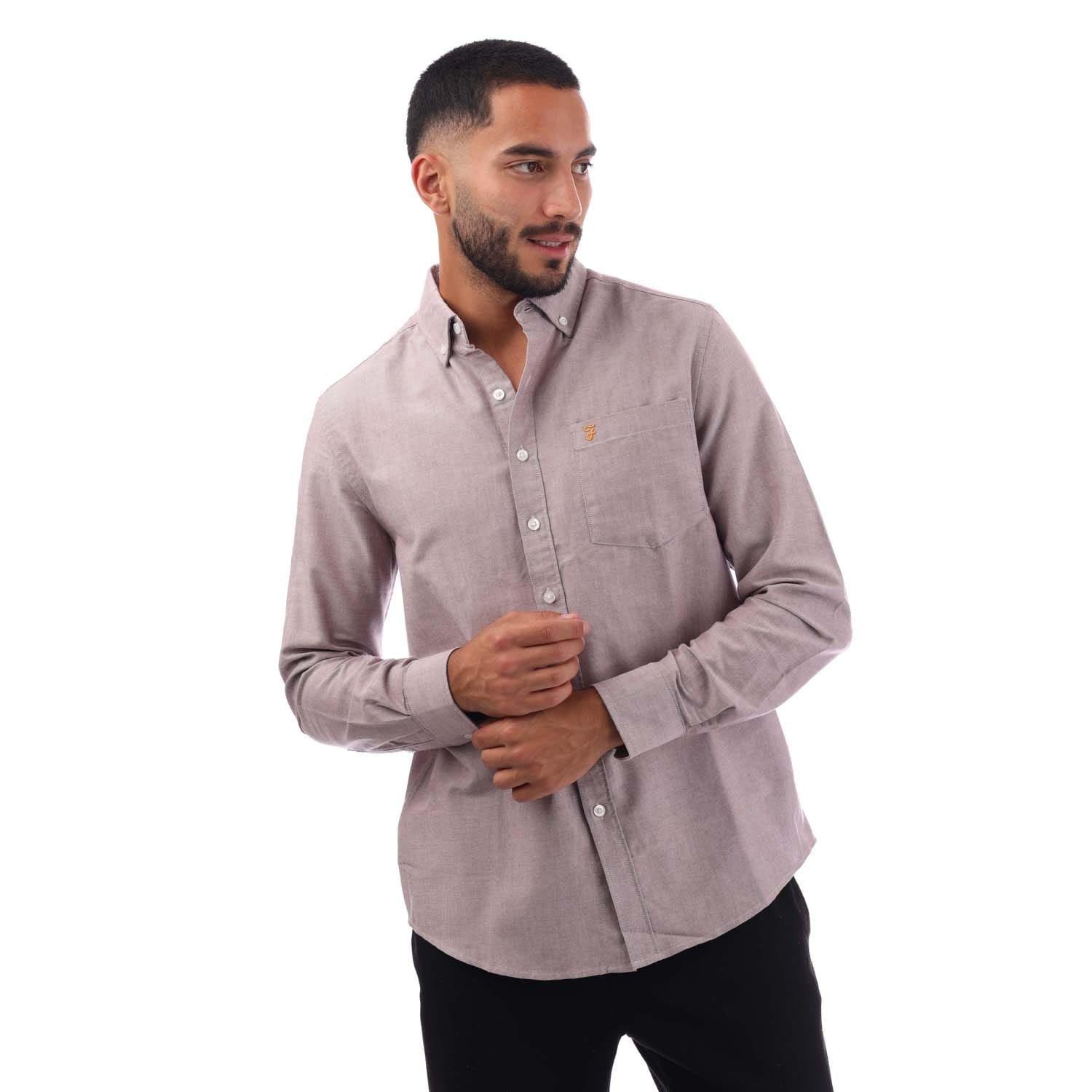 Farah Men's Boxworth Shirt - Oxblood - L