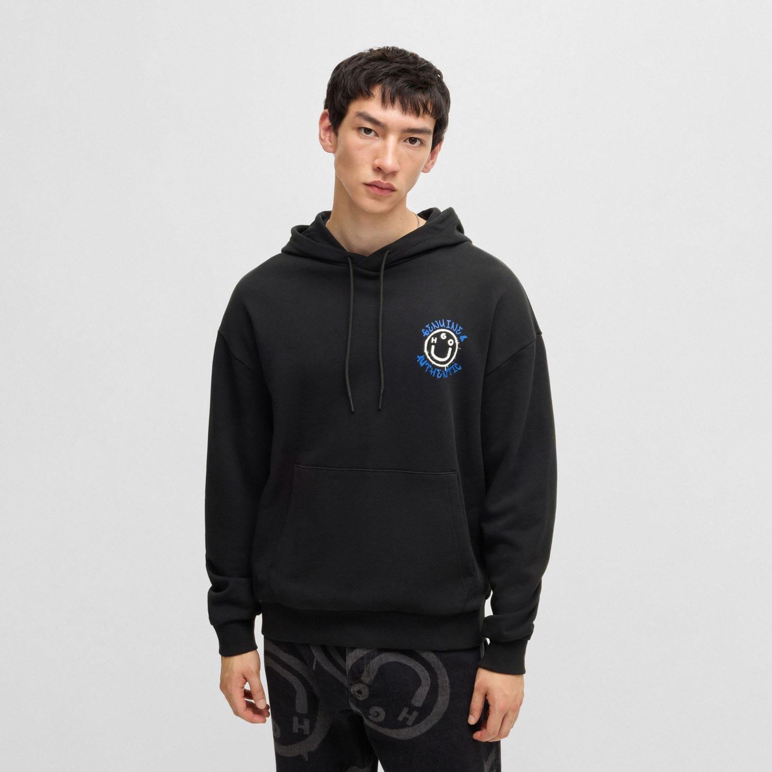 Black - Hugo - Nothentico Seasonal Artwork Hoodie - 1