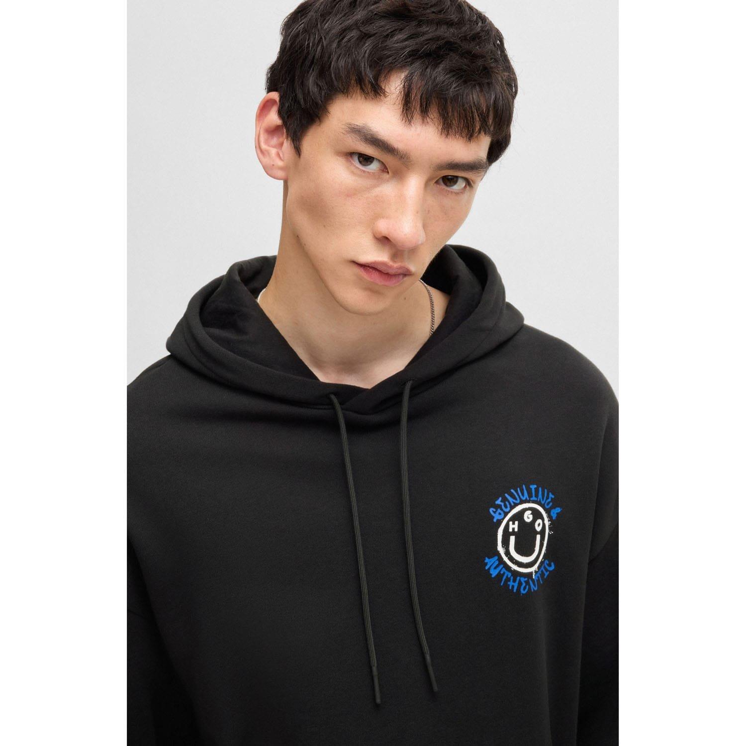 Black - Hugo - Nothentico Seasonal Artwork Hoodie - 4