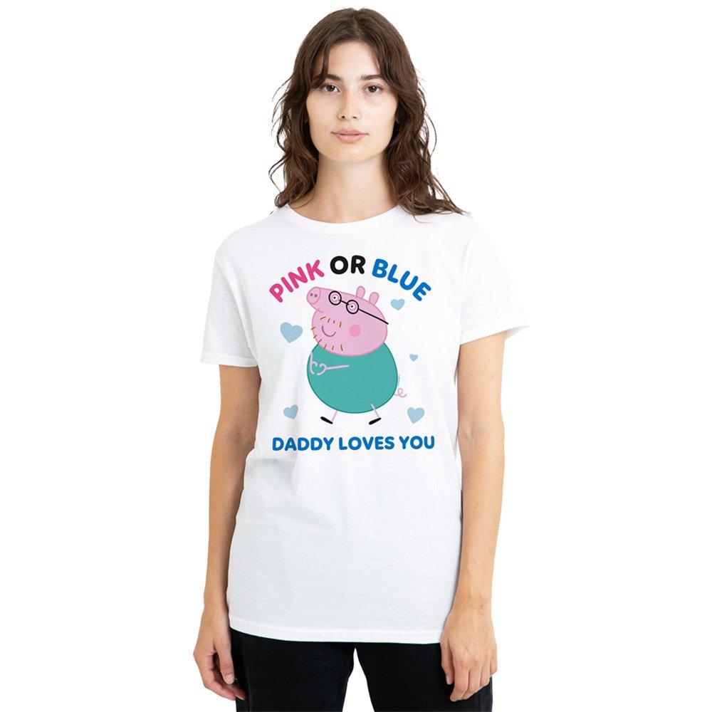 White - Hasbro - Peppa Pig Pink Or Blue Daddy Pig Loves You T Shirt - 1