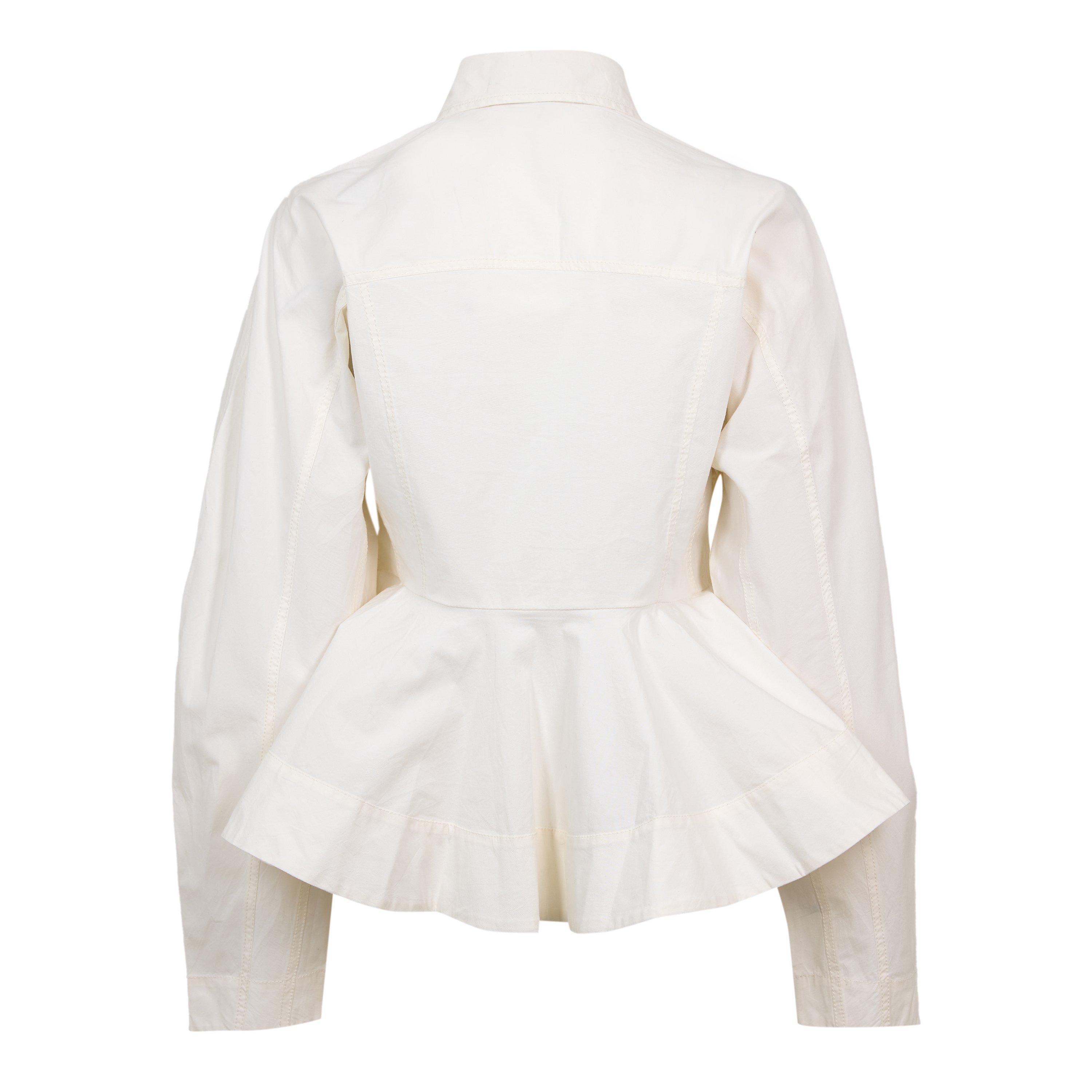 Egret - Ganni - Ganni Peplum Shirt Ld62 - 2