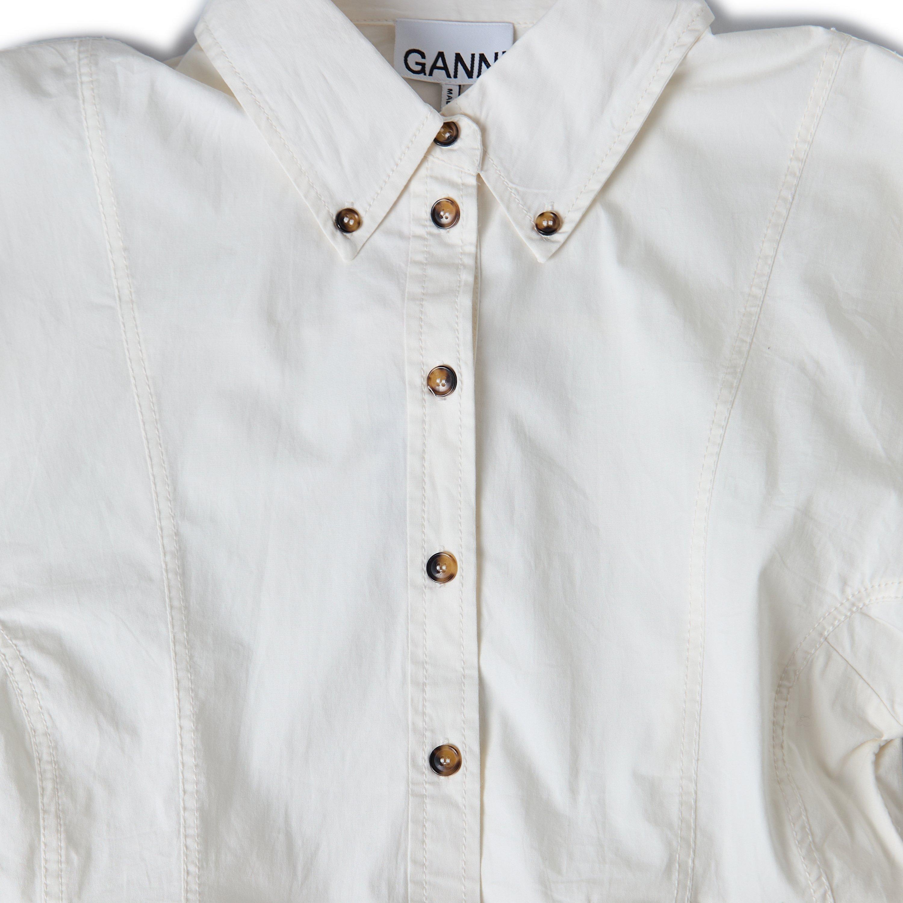 Egret - Ganni - Ganni Peplum Shirt Ld62 - 3