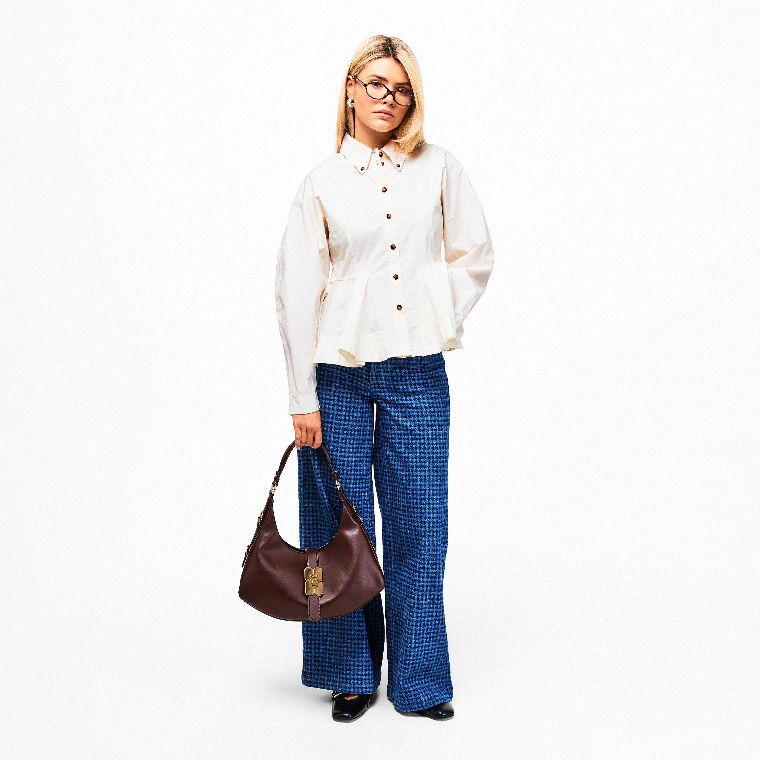 Egret - Ganni - Women's Peplum Top - 6