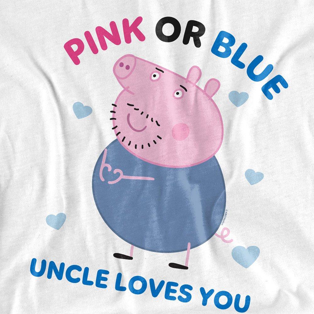 White - Hasbro - Peppa Pig Pink Or Blue Uncle Pig Loves You T Shirt - 2
