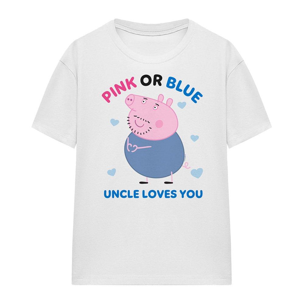 White - Hasbro - Peppa Pig Pink Or Blue Uncle Pig Loves You T Shirt - 4
