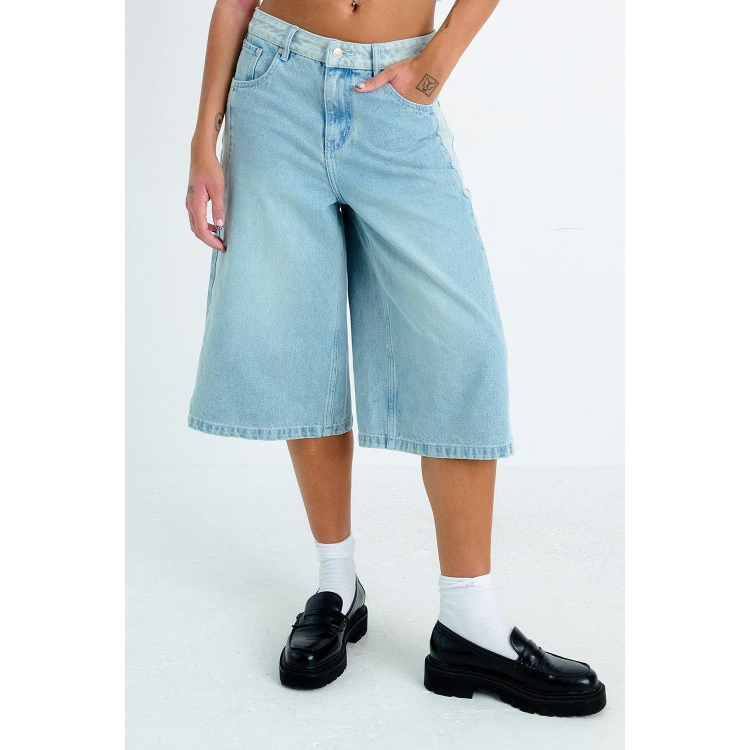 Light Blue - The Ragged Priest - Women's Highway Jort Denim Shorts - 1