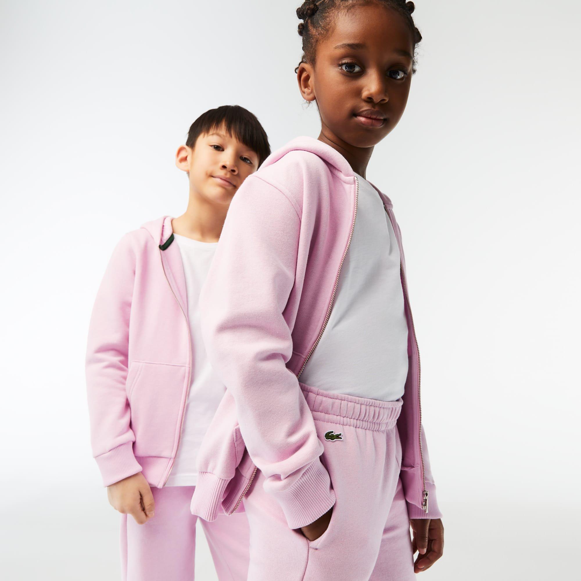 Pink - Lacoste - Kids Sport Fleece Sweatpants - 5