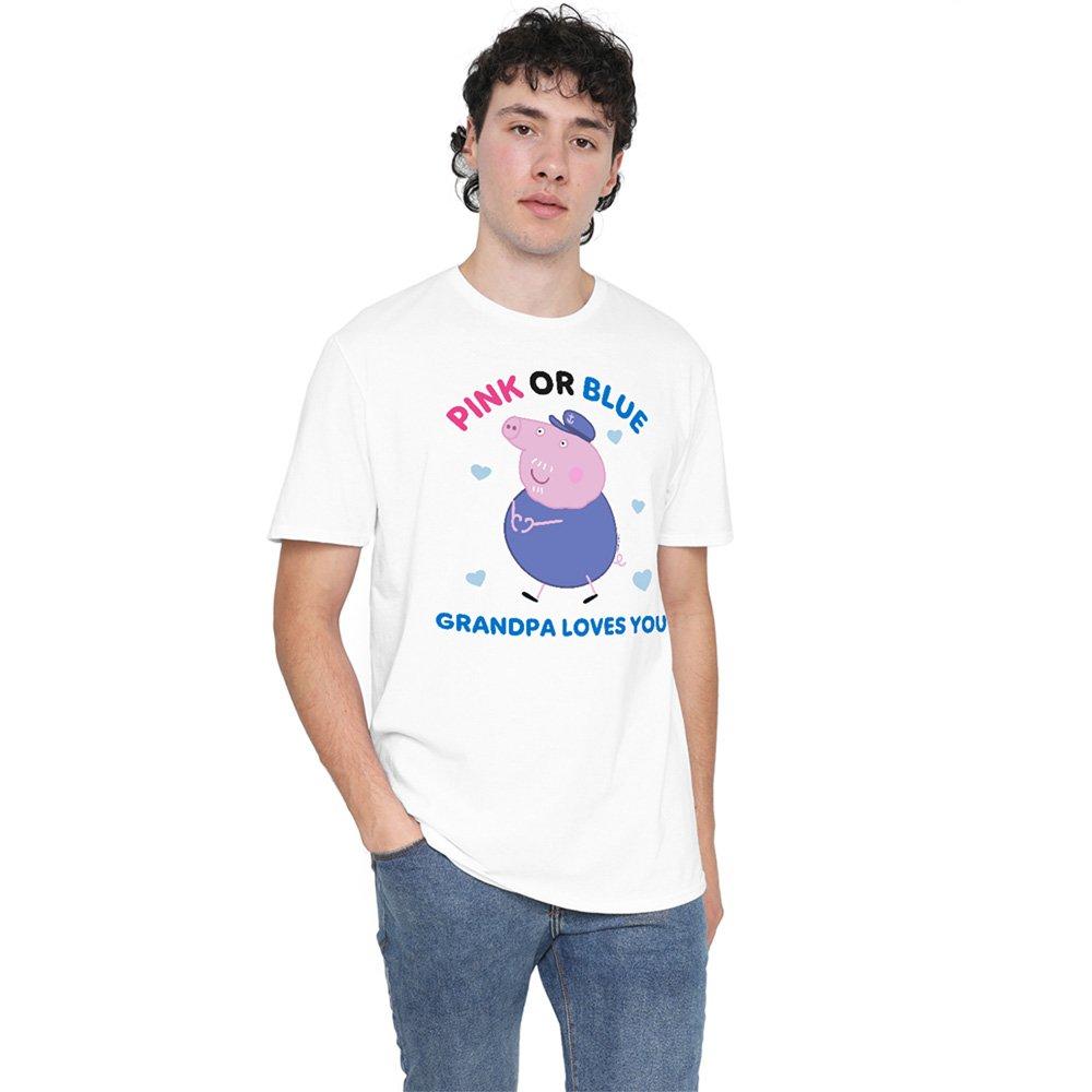 White - Hasbro - Peppa Pig Pink Or Blue Grandpa Pig Loves You T Shi - 1
