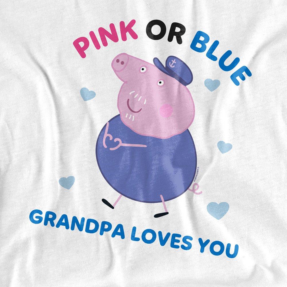 White - Hasbro - Peppa Pig Pink Or Blue Grandpa Pig Loves You T Shi - 2