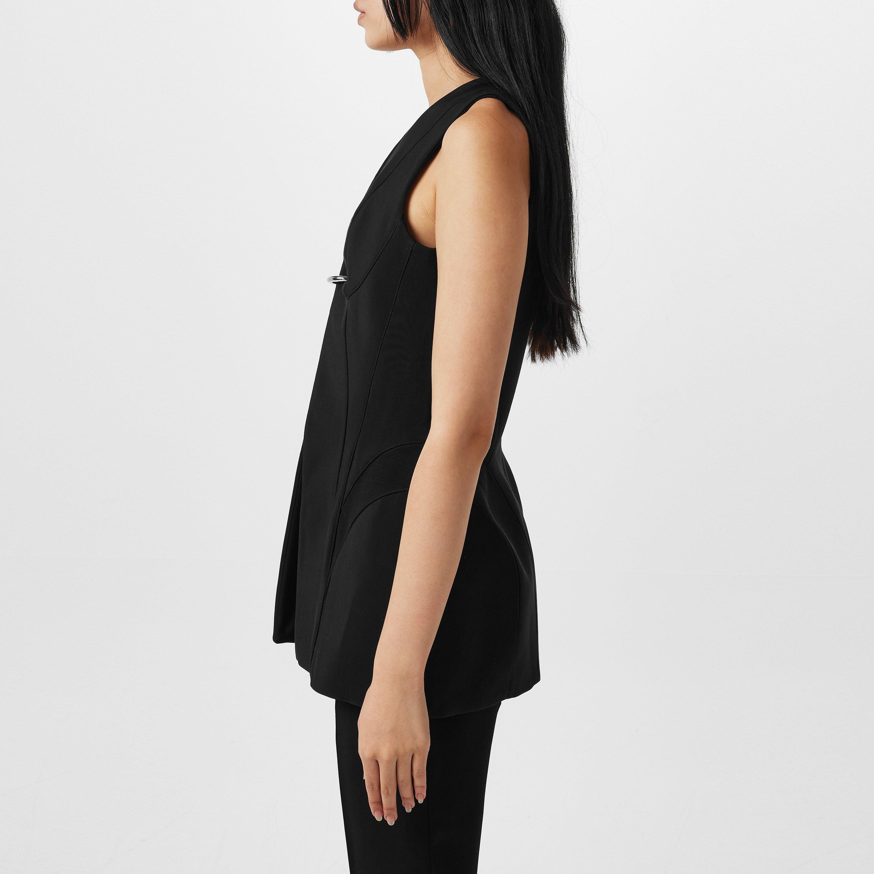 Black - Mugler - Corseted Pierced Vest - 2