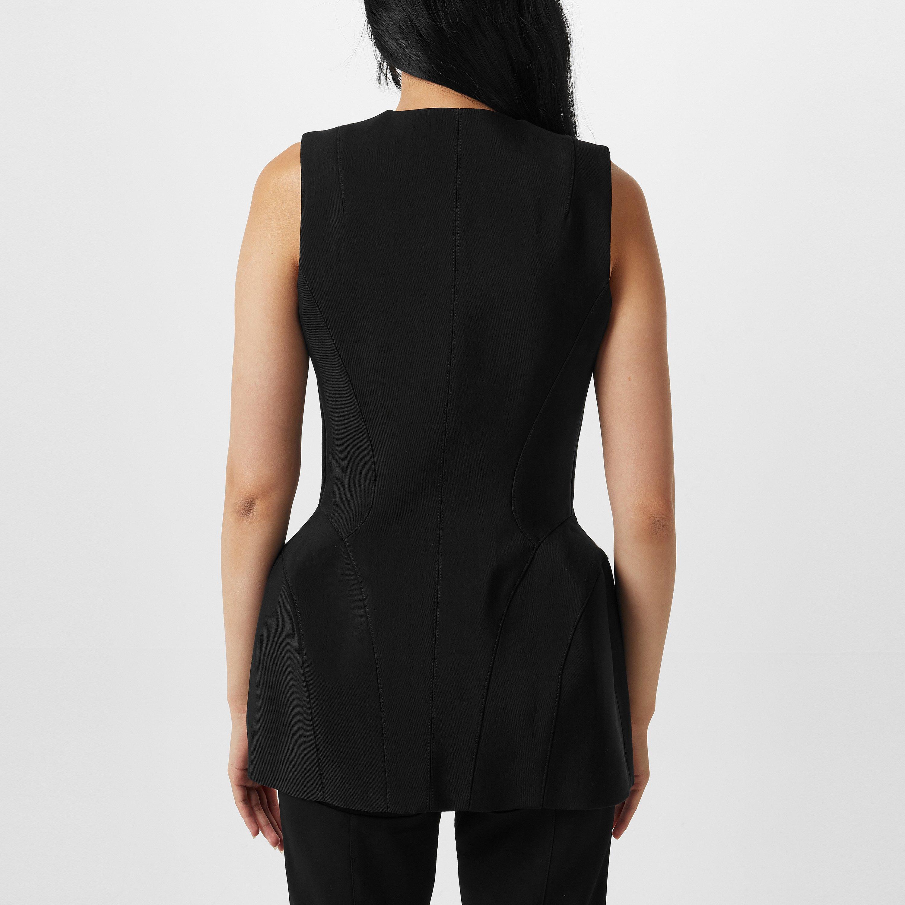 Black - Mugler - Corseted Pierced Vest - 3