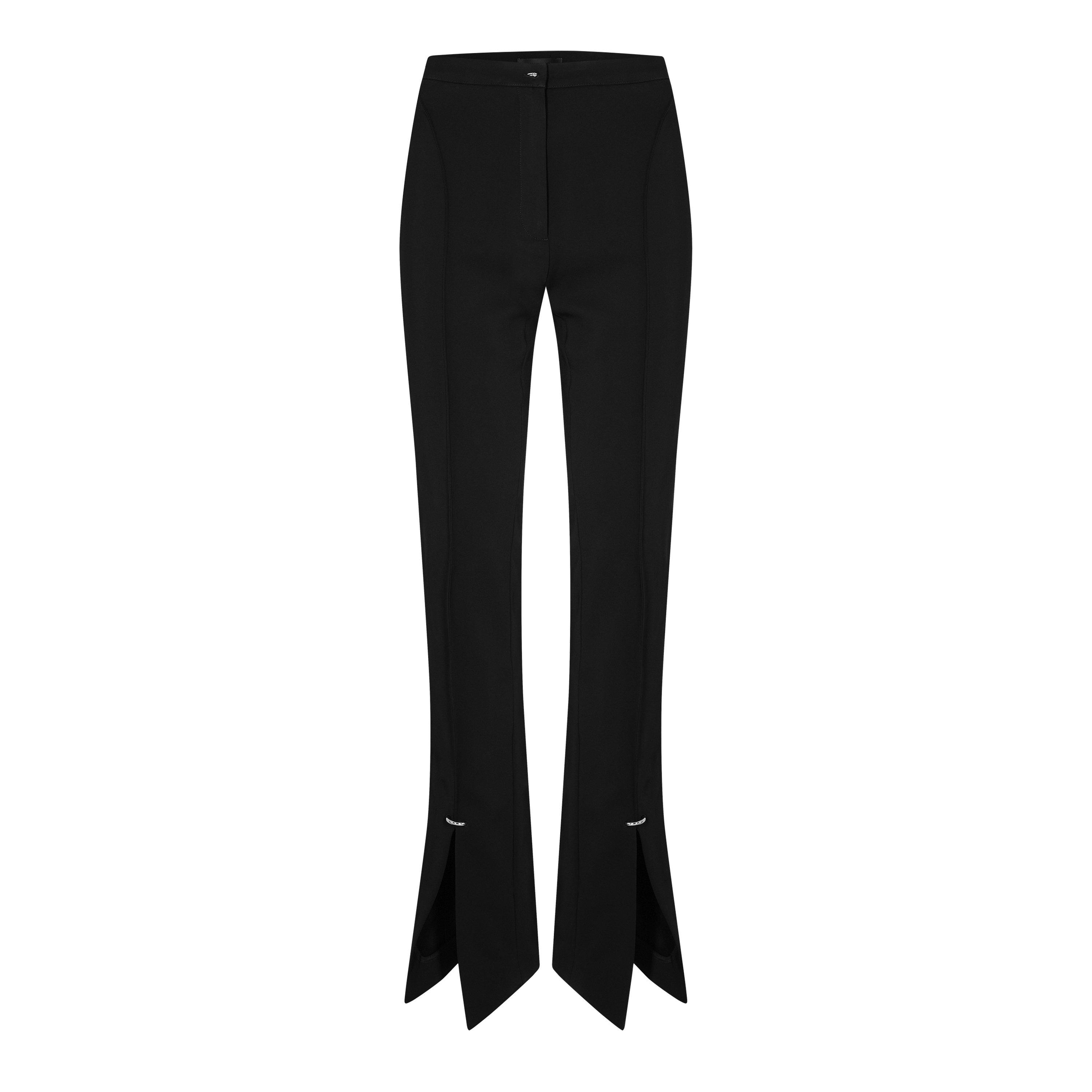Black - Mugler - Slit Hem Trousers - 5