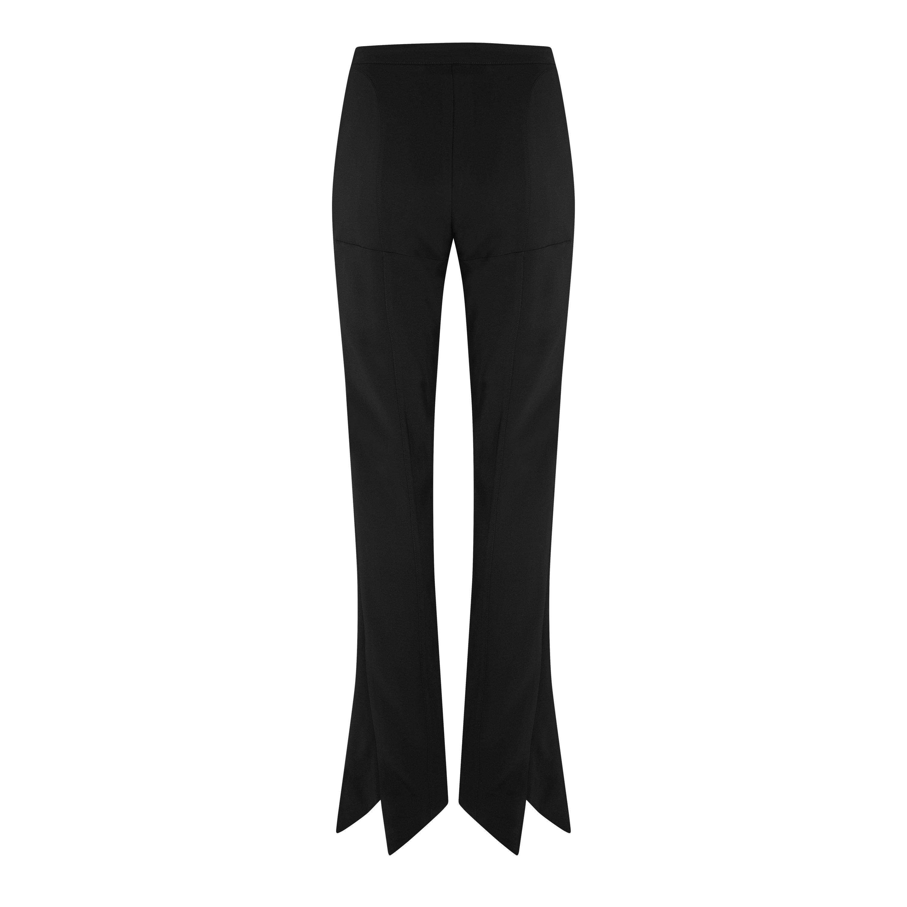 Black - Mugler - Slit Hem Trousers - 6
