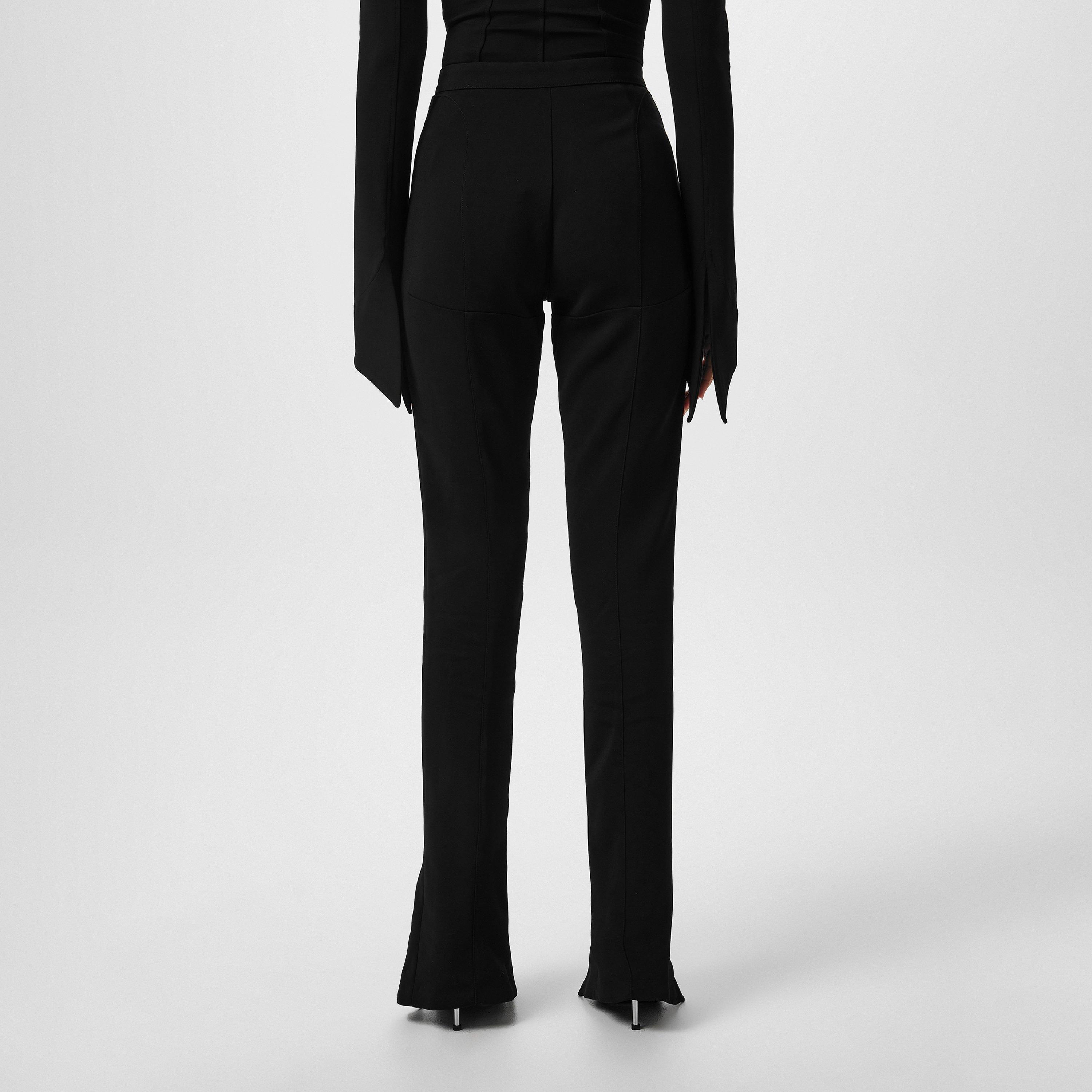 Black - Mugler - Slit Hem Trousers - 3