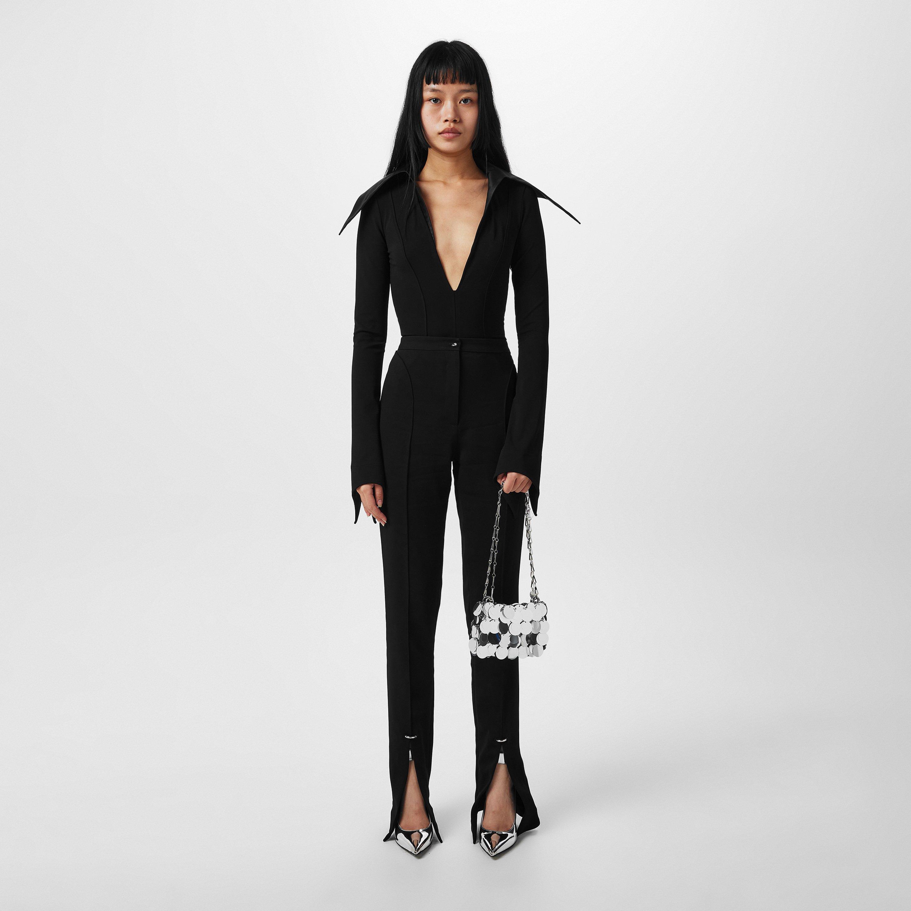 Black - Mugler - Slit Hem Trousers - 4